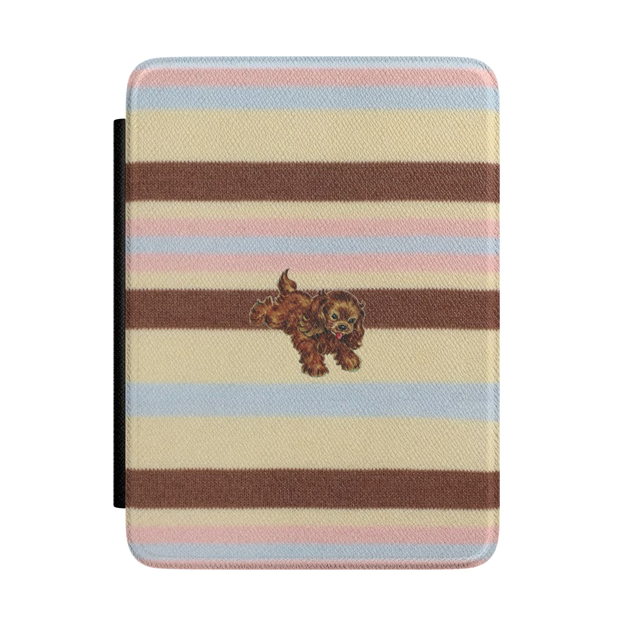 BUTTERSCOTCH STRIPES PARK AVENUE PUPPY KINDLE CASE HARDCOVER