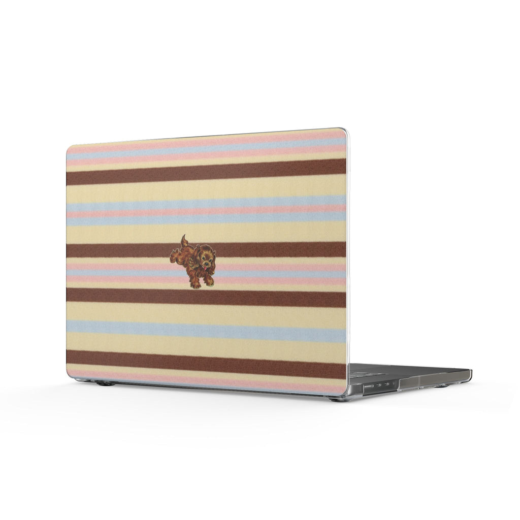 BUTTERSCOTCH STRIPES PARK AVENUE PUPPY MACBOOK COVERS