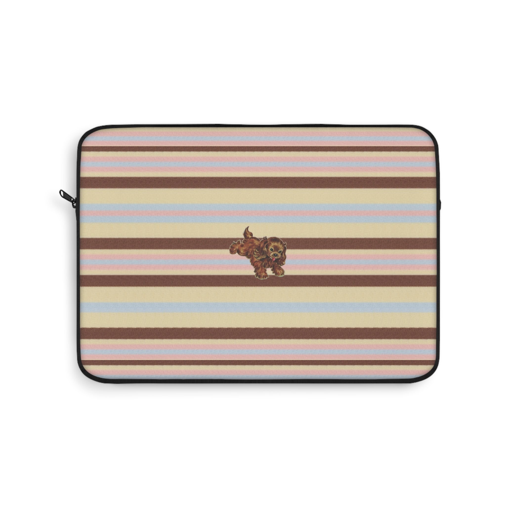 BUTTERSCOTCH STRIPES PARK AVENUE PUPPY KINDLE IPAD & LAPTOP SLEEVE