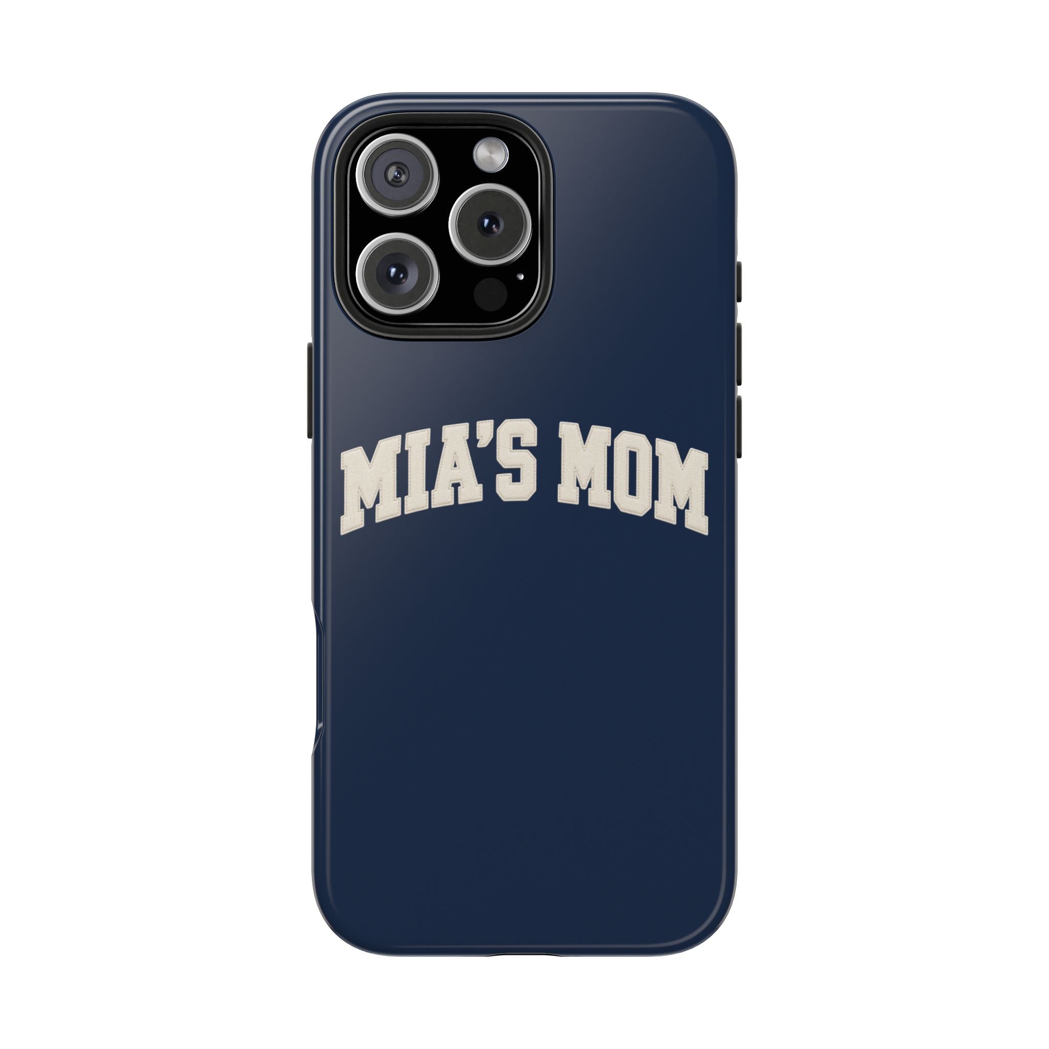 PERSONALIZED NAME CUSTOM NAVY IVORY VARSITY PHONE CASE