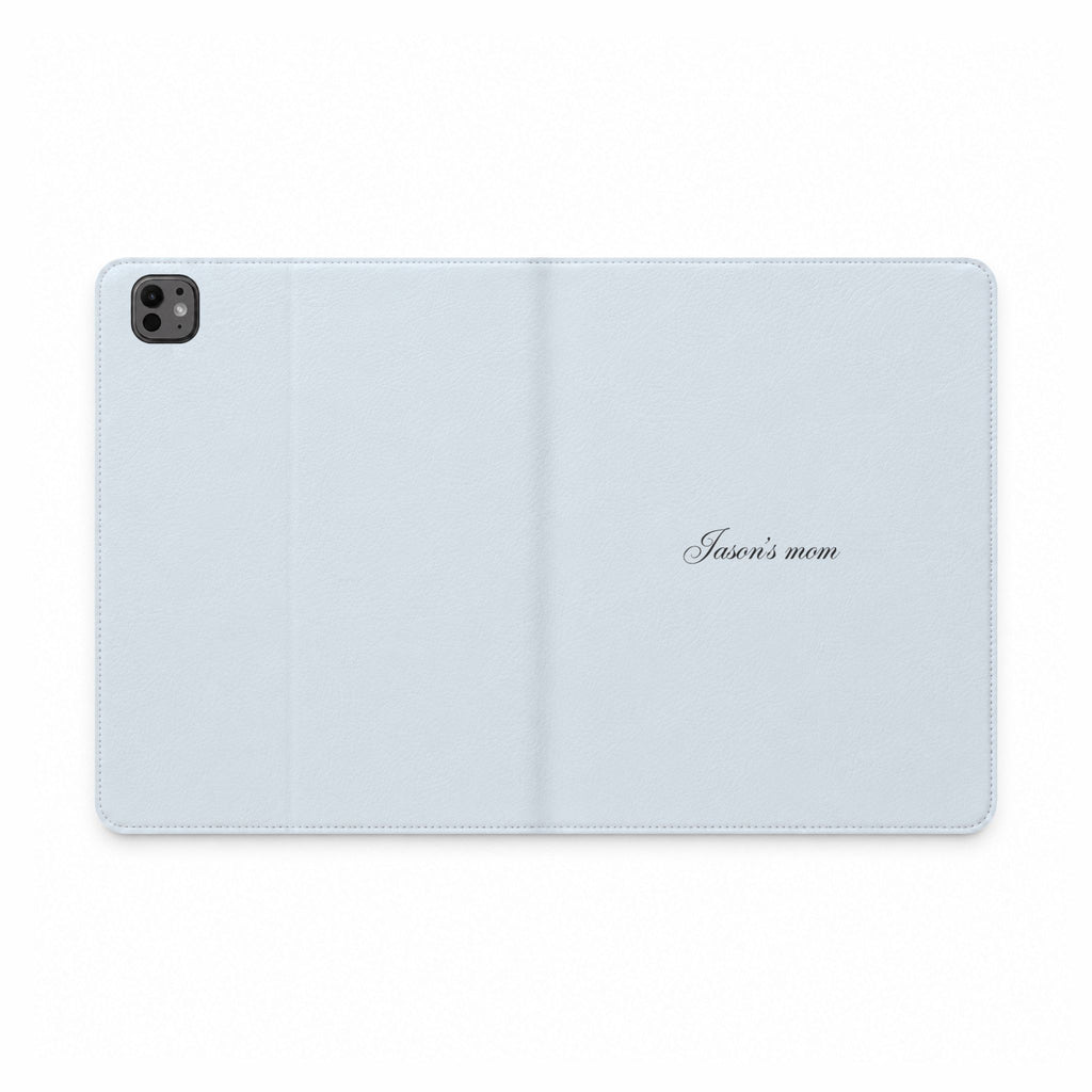 PERSONALIZED BABY BLUE CUSTOM NAME IPAD TABLET FOLIO CASE
