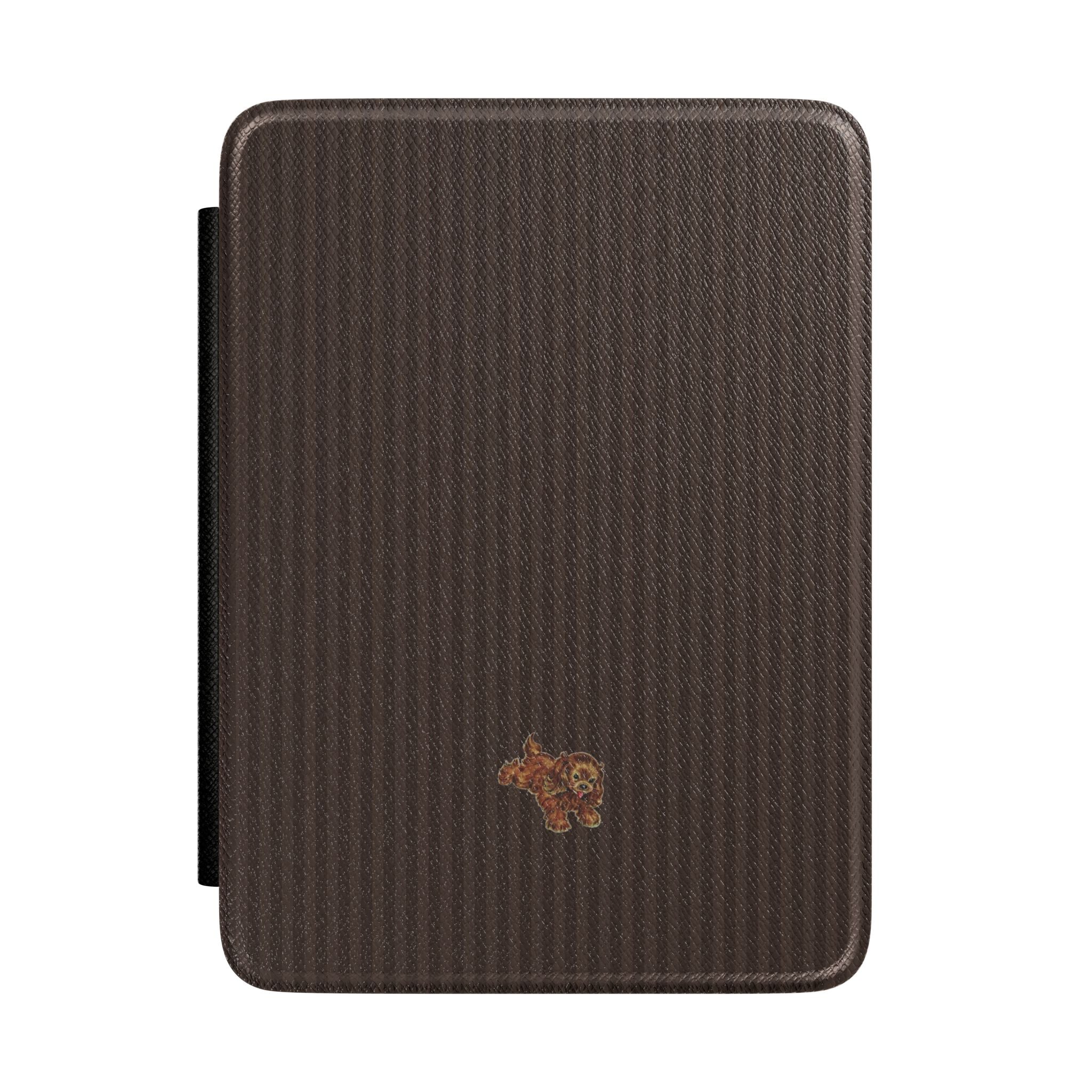 BROWN STRIPES PARK AVENUE PUPPY KINDLE CASE HARDCOVER