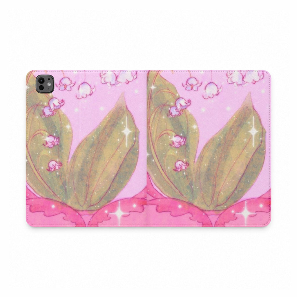 PINK FAIRYTALE FLORAL IPAD TABLET FOLIO CASE