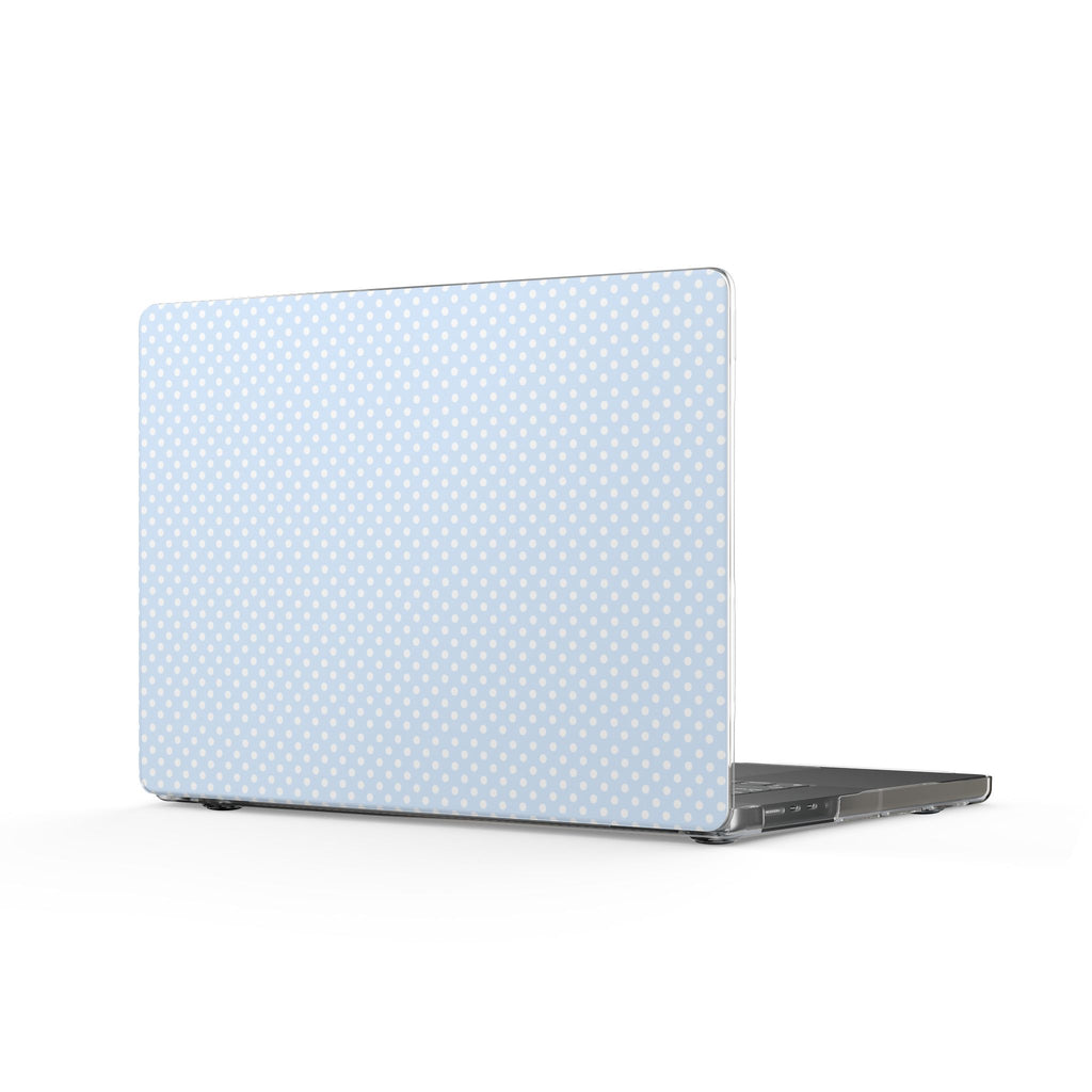 SNOW BLUE POLKA DOTS MACBOOK COVERS