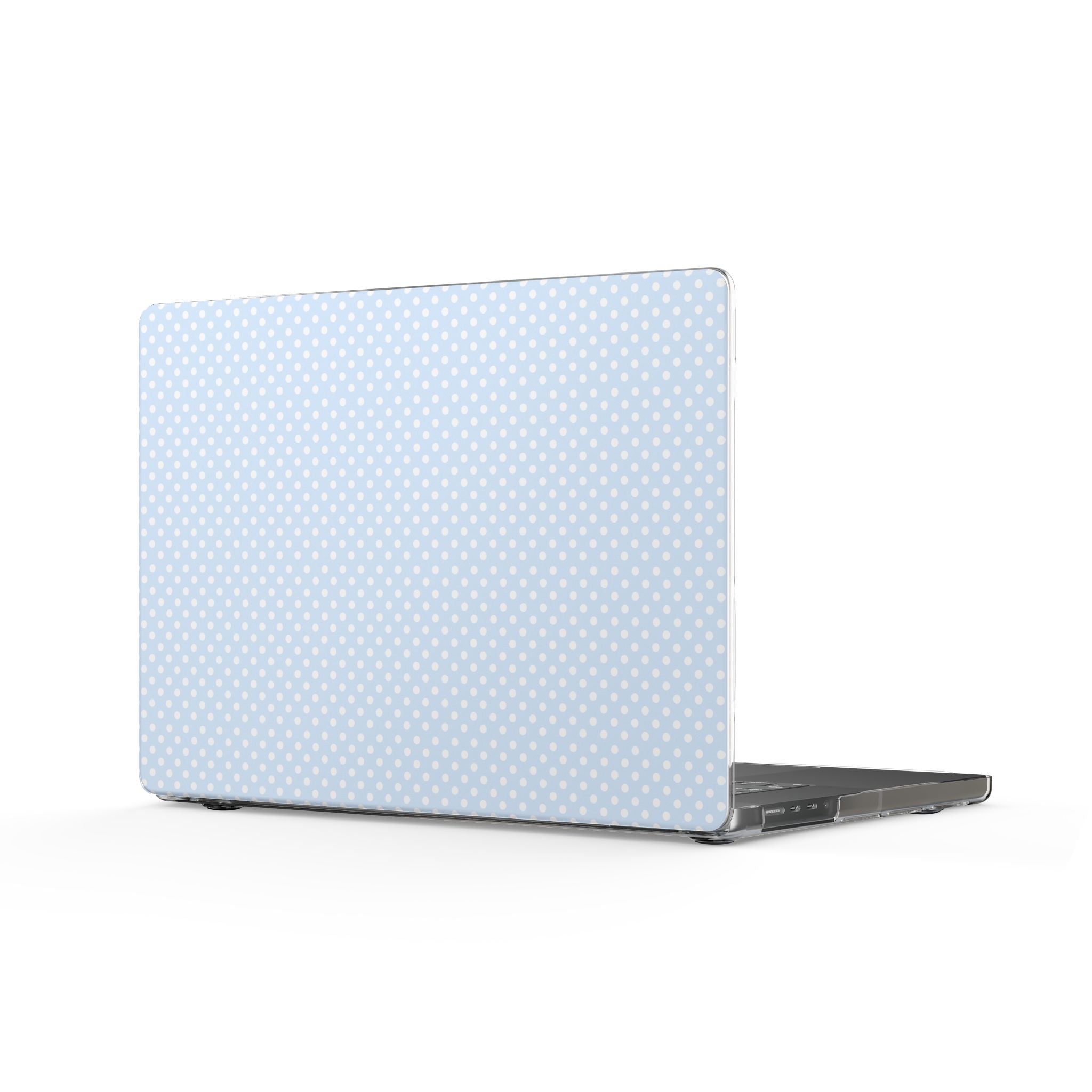 SNOW BLUE POLKA DOTS MACBOOK COVERS