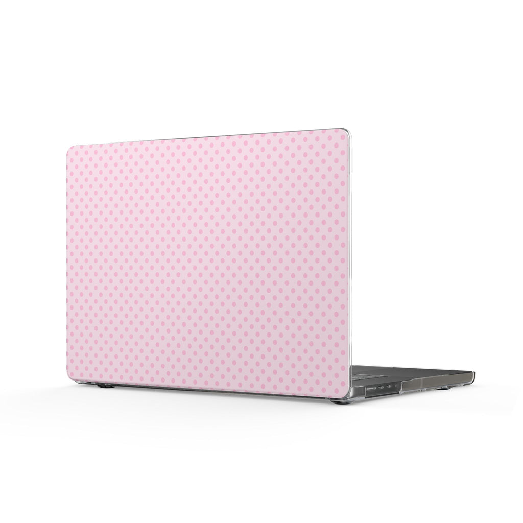 BABY PINK POLKA DOTS MACBOOK COVERS