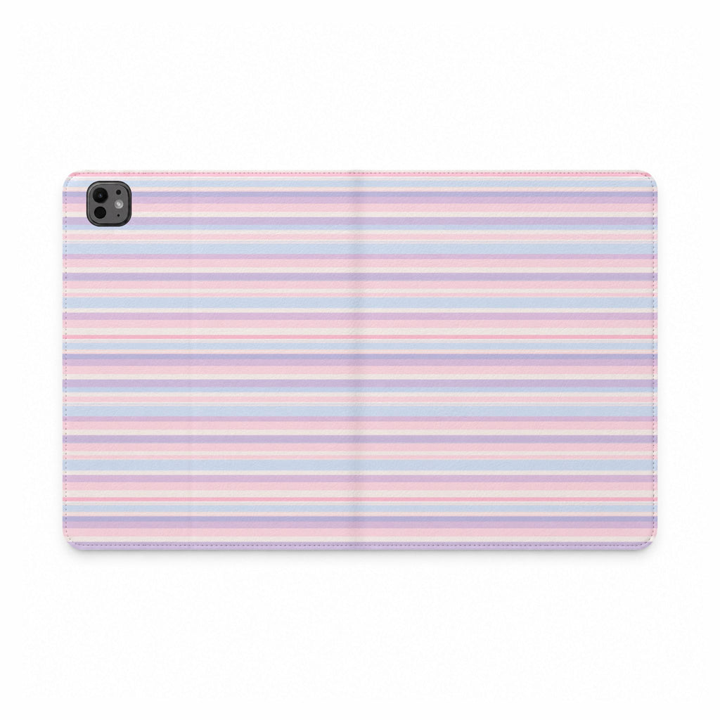 MILKSHAKE PINK STRIPES IPAD TABLET FOLIO CASE