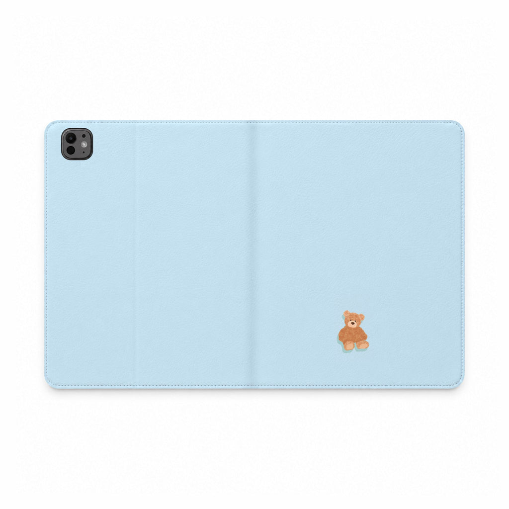 BABY BLUE TEDDY BEAR IPAD TABLET FOLIO CASE