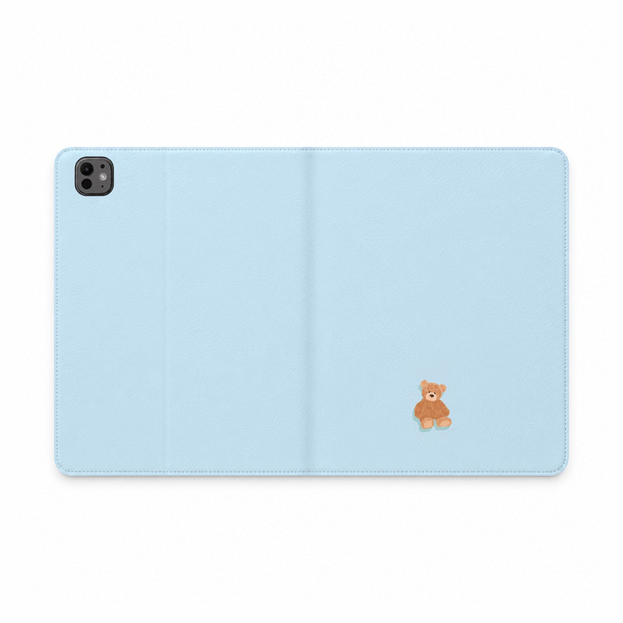 BABY BLUE TEDDY BEAR IPAD TABLET FOLIO CASE