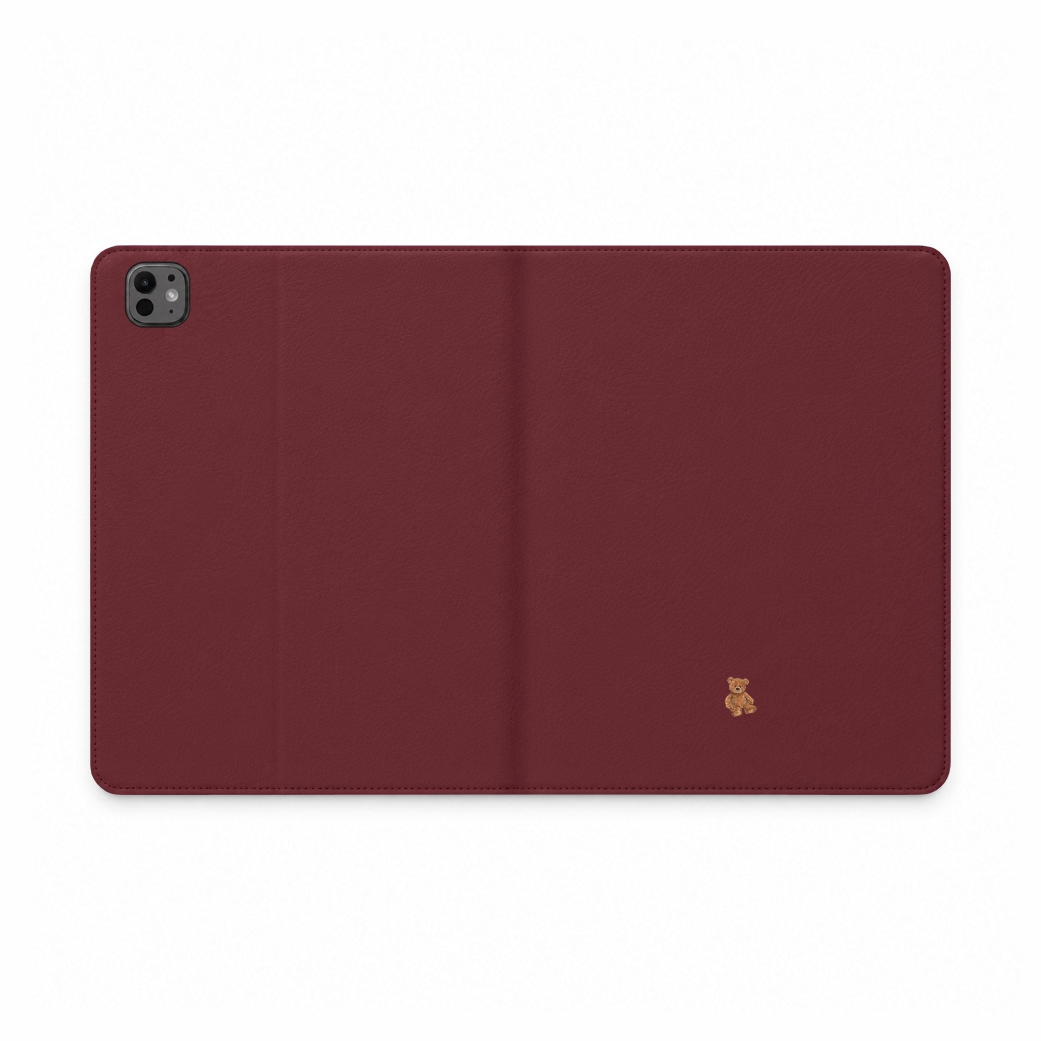 CHERRY RED MINI TEDDY BEAR IPAD TABLET FOLIO CASE