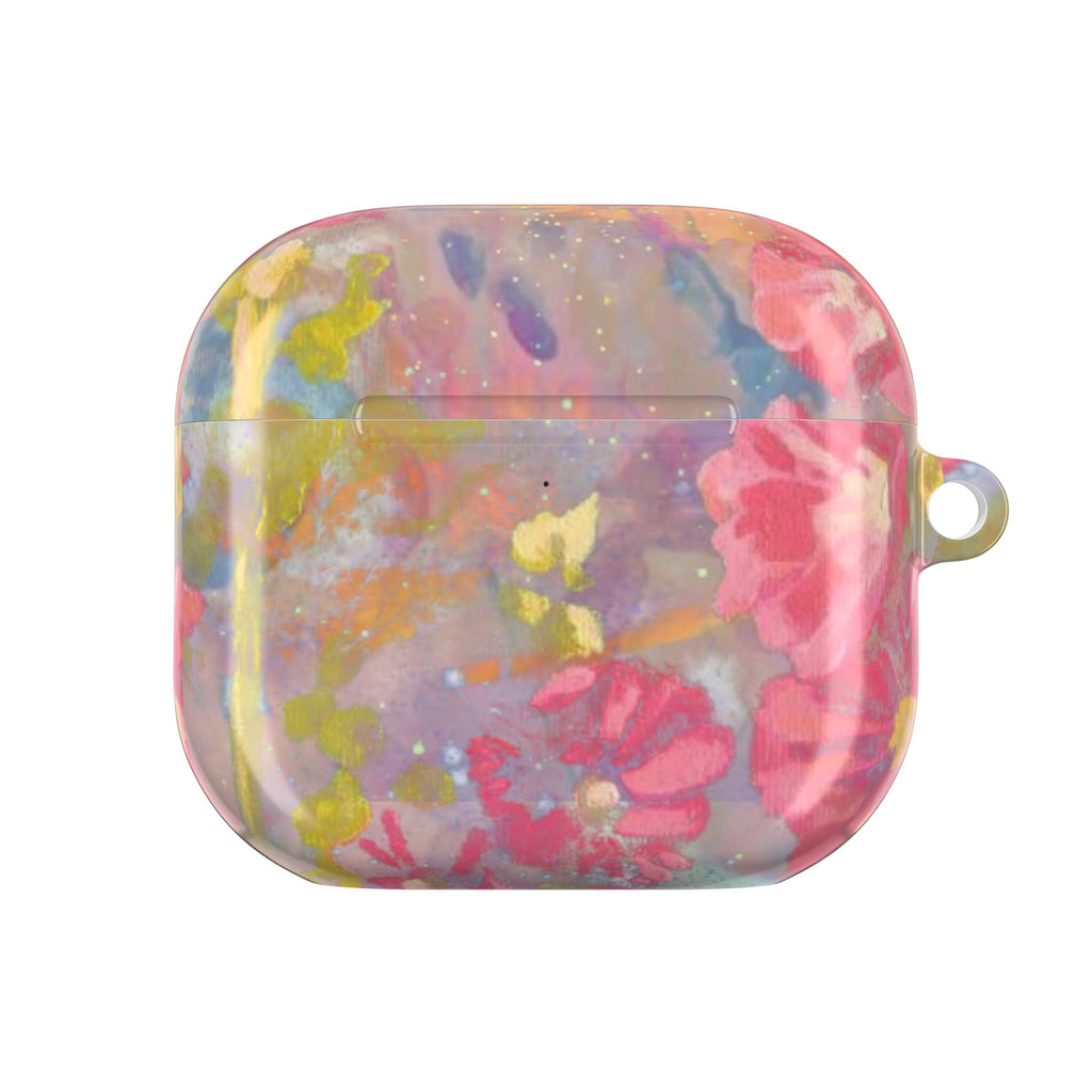 PINK WHIMSY PRISM FLORAL AIRPOD CASE