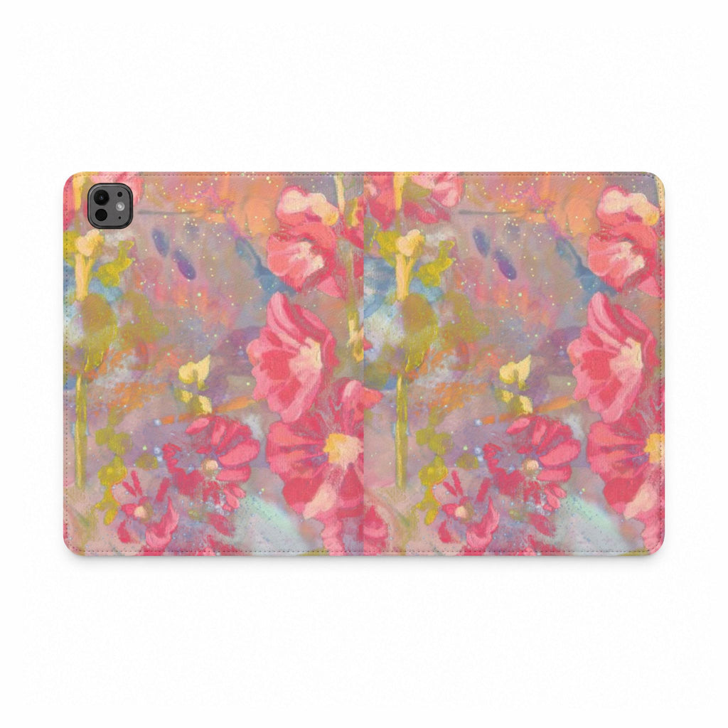 PINK WHIMSY PRISM FLORAL IPAD TABLET FOLIO CASE