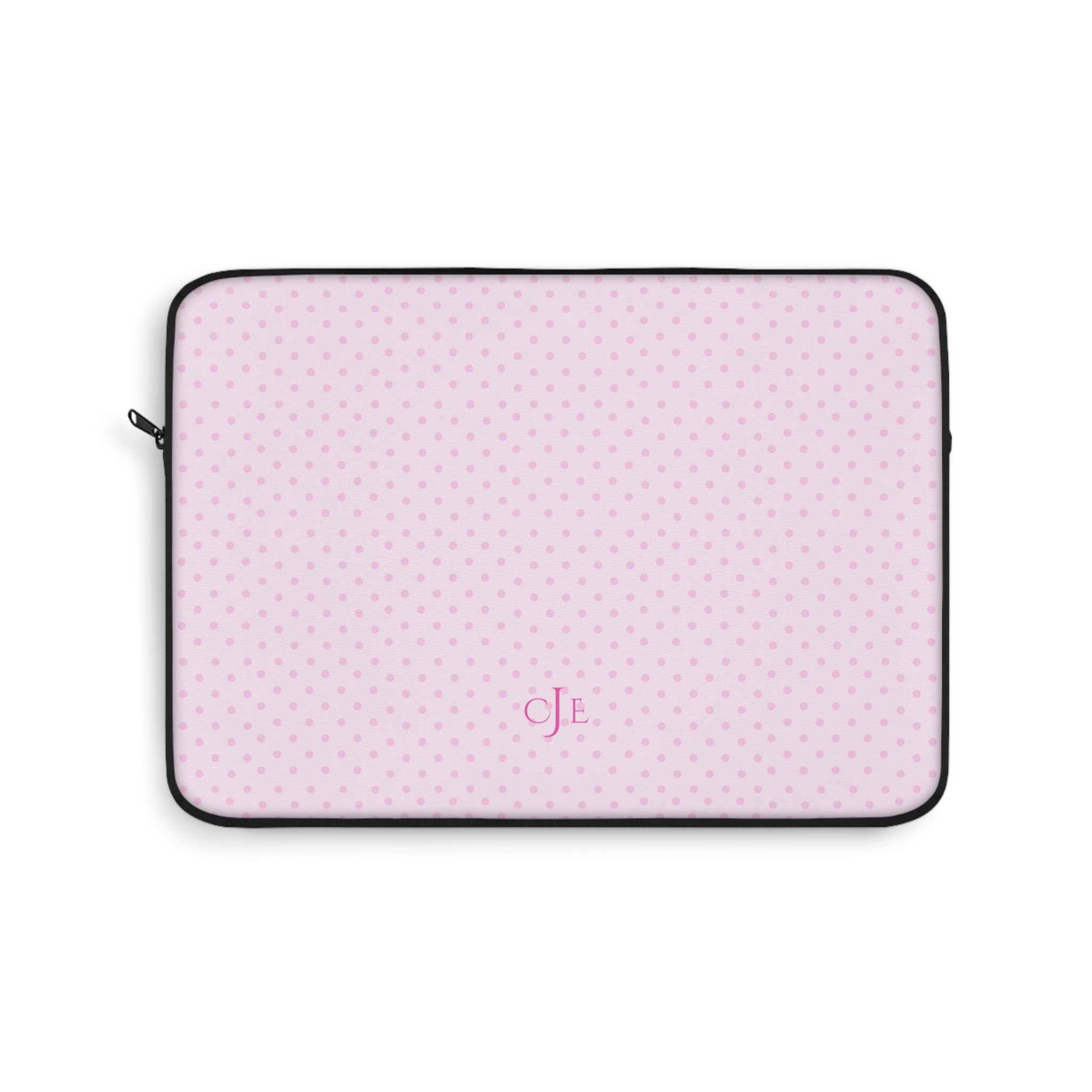 PERSONALIZED PINK POLKA DOTS CUSTOM NAME NEOPRENE KINDLE IPAD & LAPTOP SLEEVE