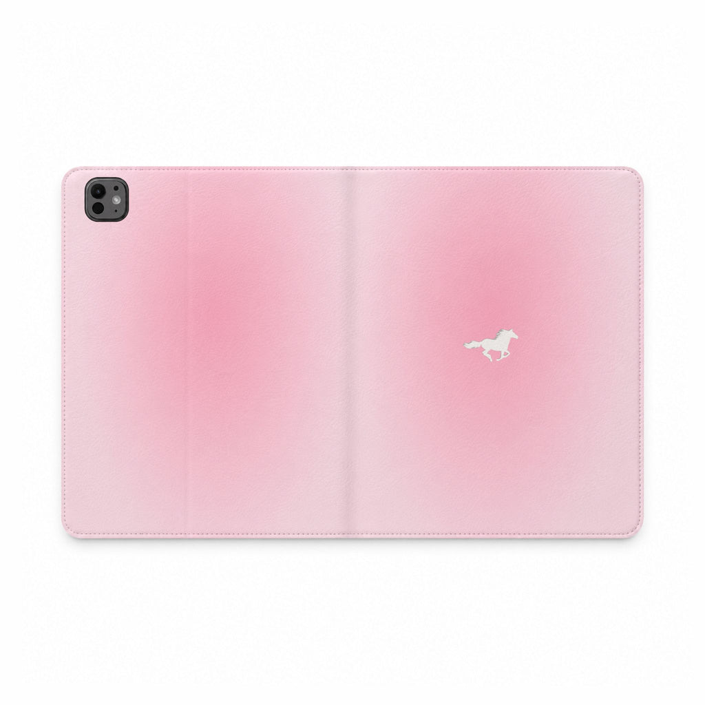 PINK AURA WESTERN HORSE IPAD TABLET FOLIO CASE