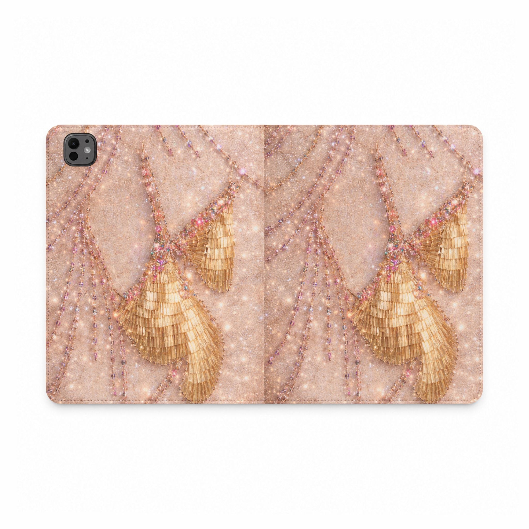 SEQUIN ANGEL WING IPAD TABLET FOLIO CASE