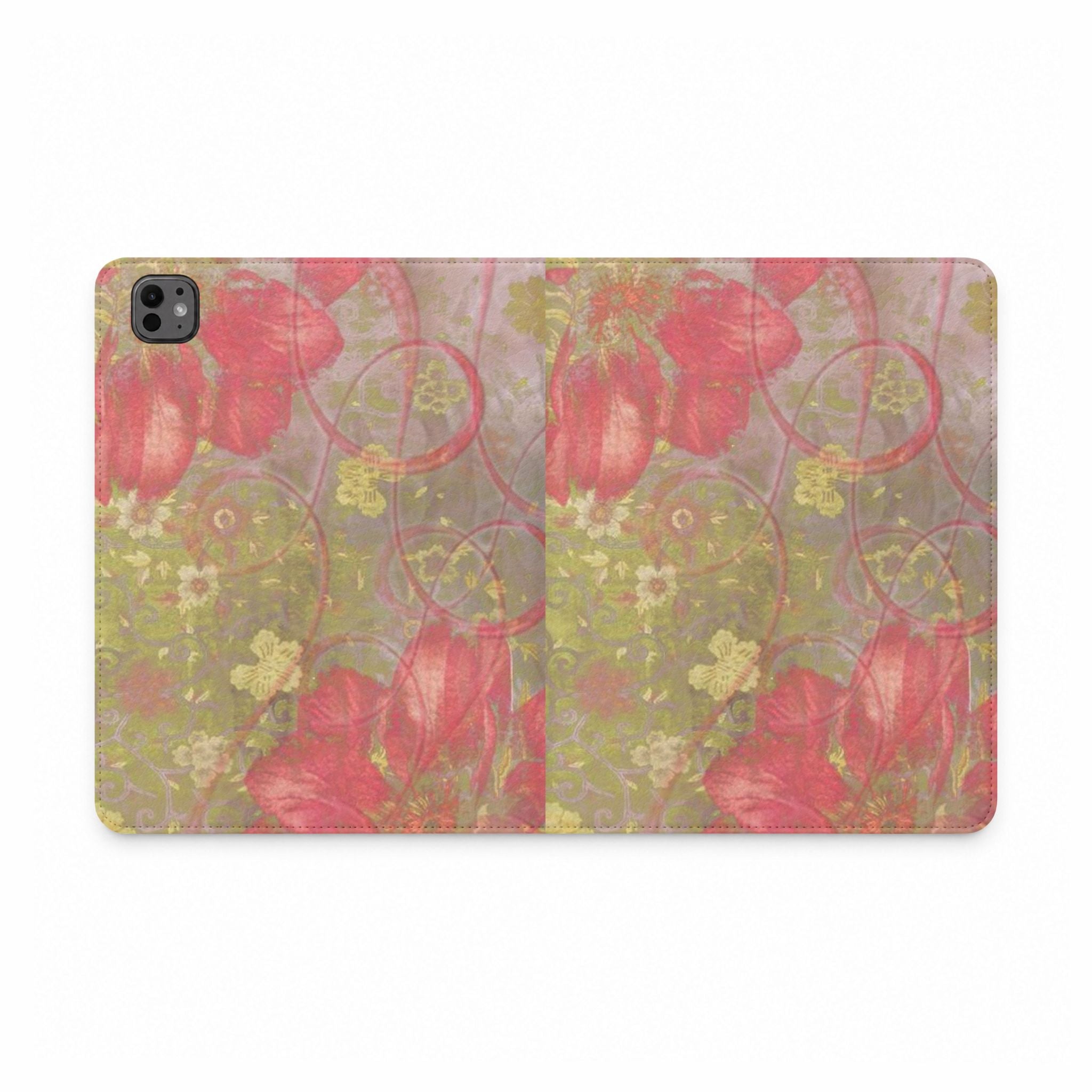 VINTAGE WATER LILY IPAD TABLET FOLIO CASE