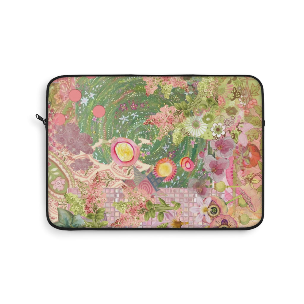 GREEN PINK MOSAIC WHIMSY KINDLE IPAD & LAPTOP SLEEVE