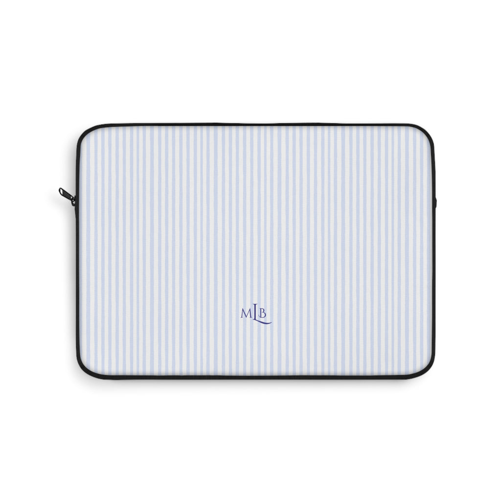 PERSONALIZED NAME CUSTOM BLUE STRIPES MONOGRAM INITIALS KINDLE IPAD & LAPTOP SLEEVE