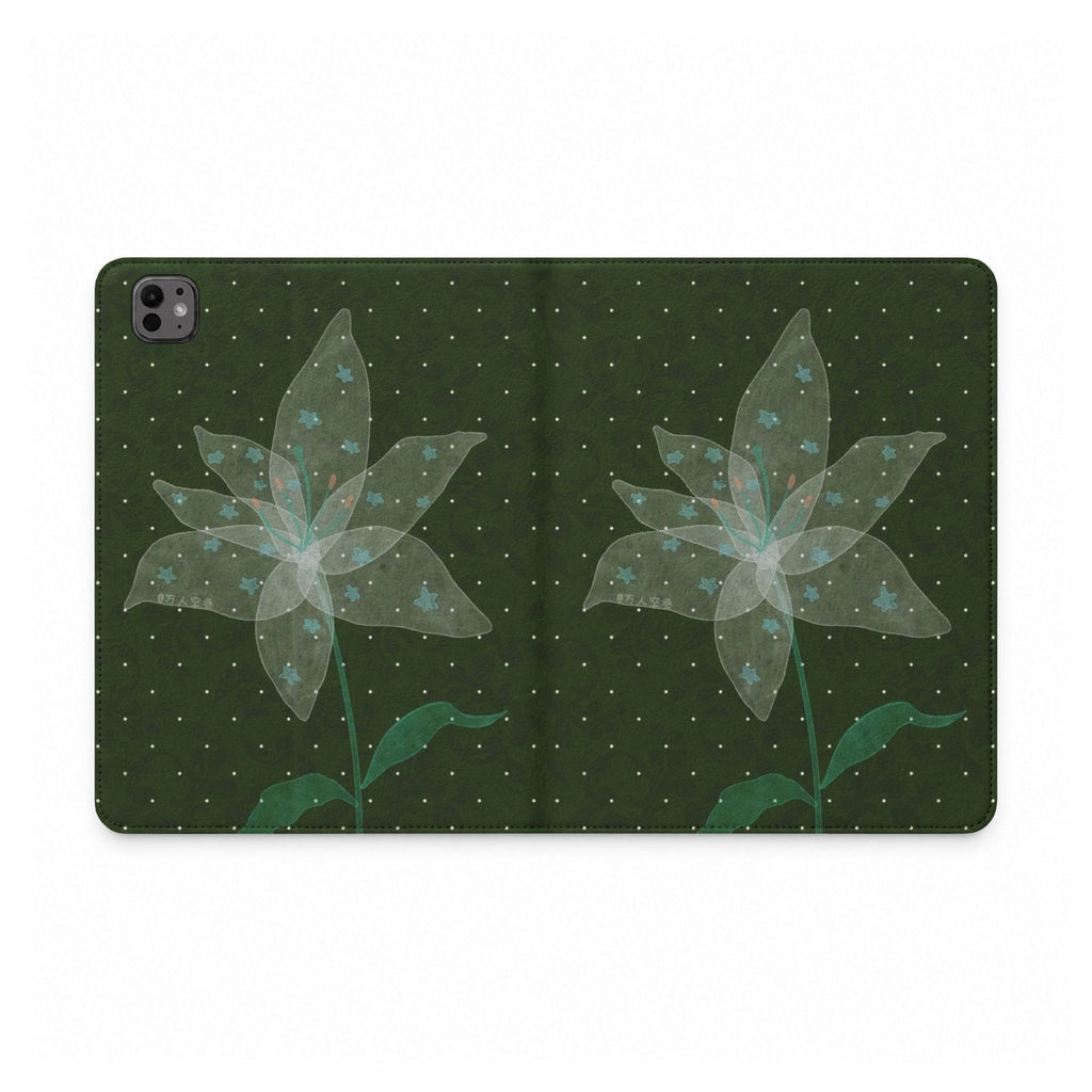 GREEN FAIRY MAGIC FLOWER IPAD TABLET FOLIO CASE