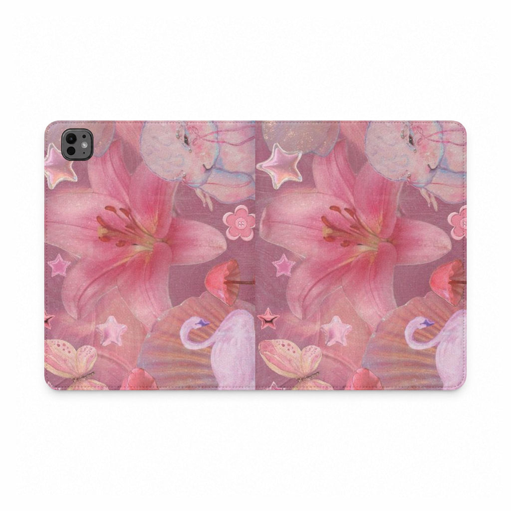 LILY WHIMSY FLOWER IPAD TABLET FOLIO CASE