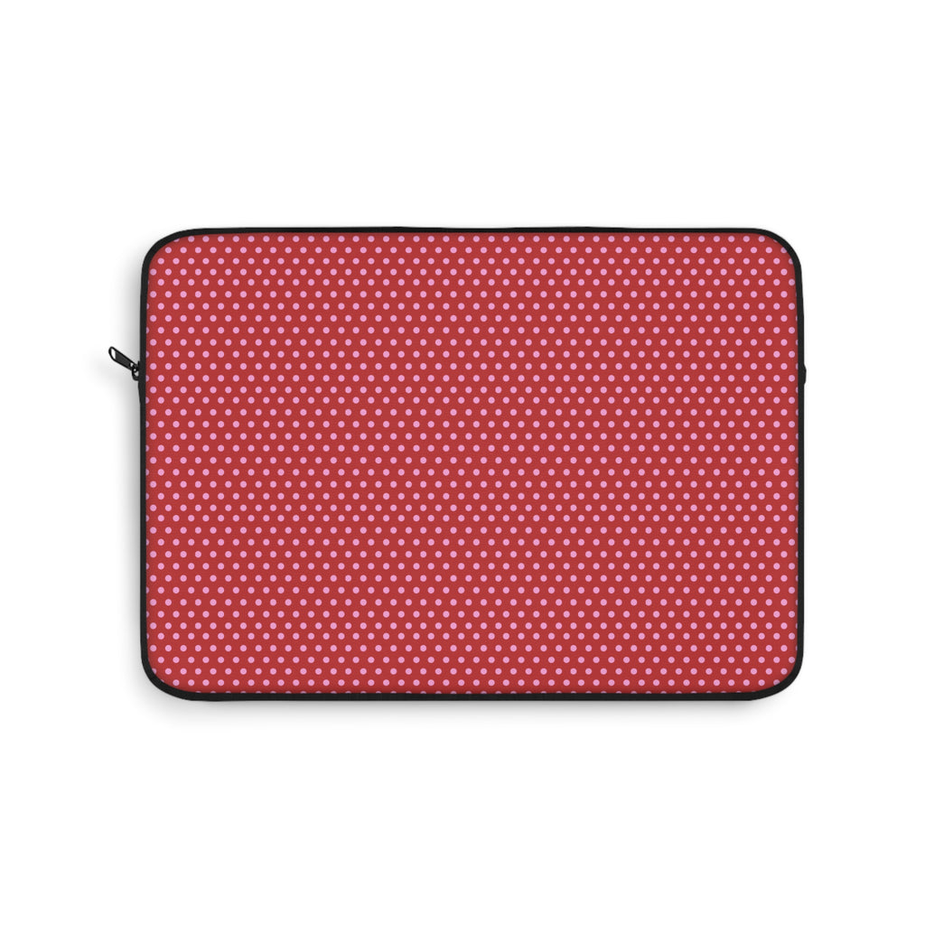 RED PINK POLKA DOTS KINDLE IPAD & LAPTOP SLEEVE