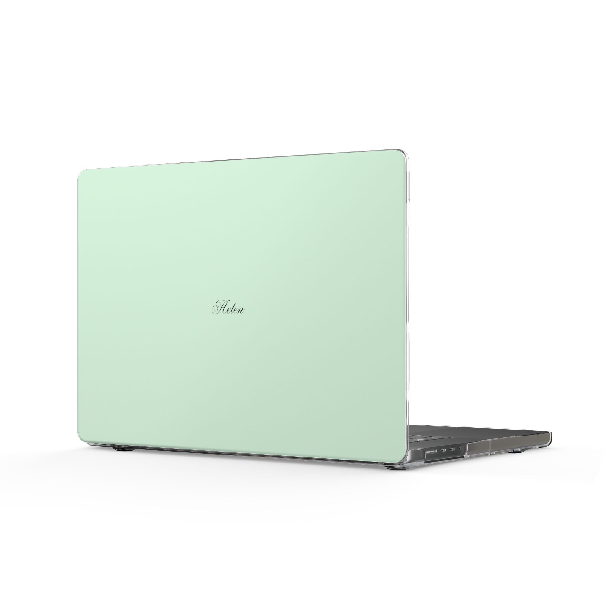 PERSONALIZED NAME CUSTOM PASTEL GREEN MACBOOK COVERS