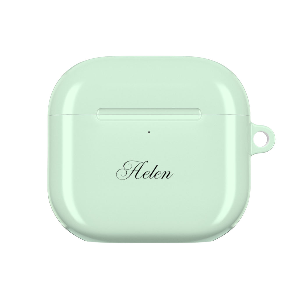 PERSONALIZED NAME CUSTOM PASTEL GREEN AIRPOD CASE