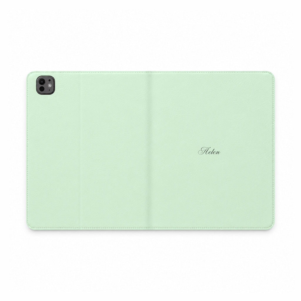 PERSONALIZED PASTEL GREEN CUSTOM NAME IPAD TABLET FOLIO CASE