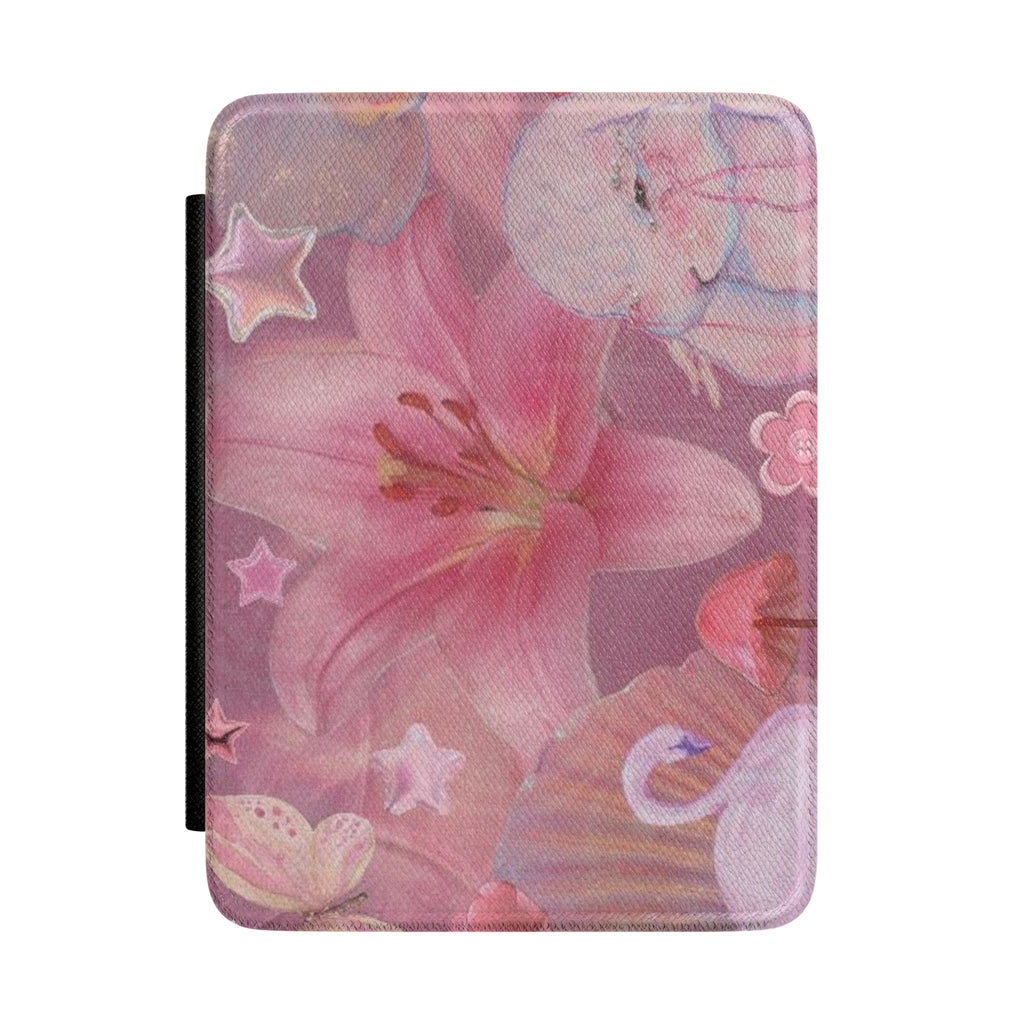 LILY WHIMSY FLOWER KINDLE CASE HARDCOVER