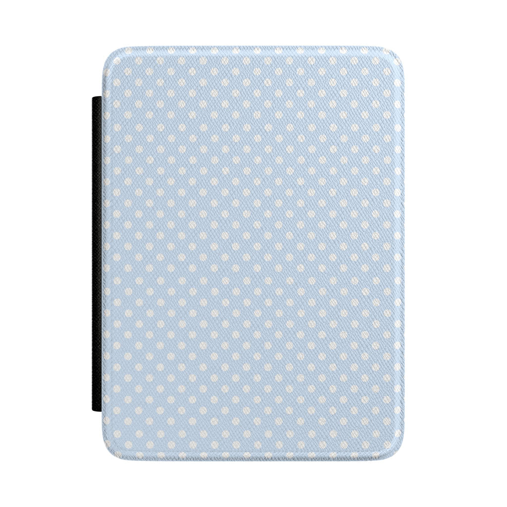 SNOW BLUE POLKA DOTS KINDLE CASE HARDCOVER