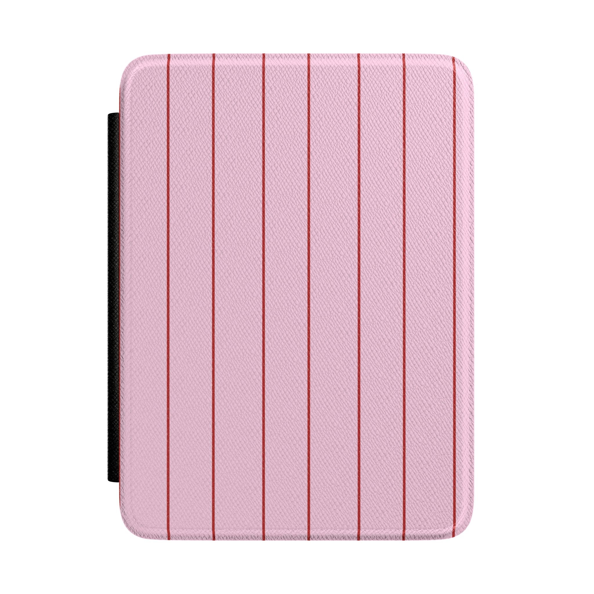PINK RED STRIPES KINDLE CASE HARDCOVER