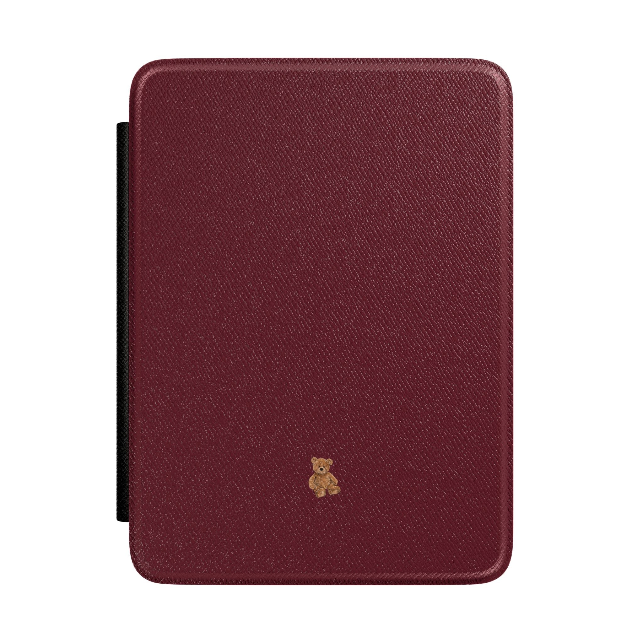 CHERRY RED MINI TEDDY BEAR KINDLE CASE HARDCOVER