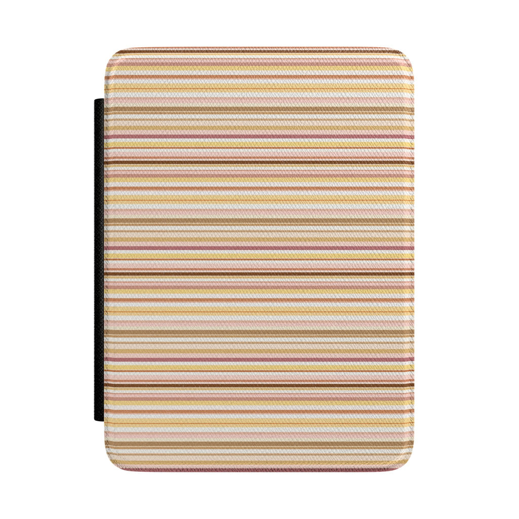 MINIMALIST YELLOW STRIPES KINDLE CASE HARDCOVER