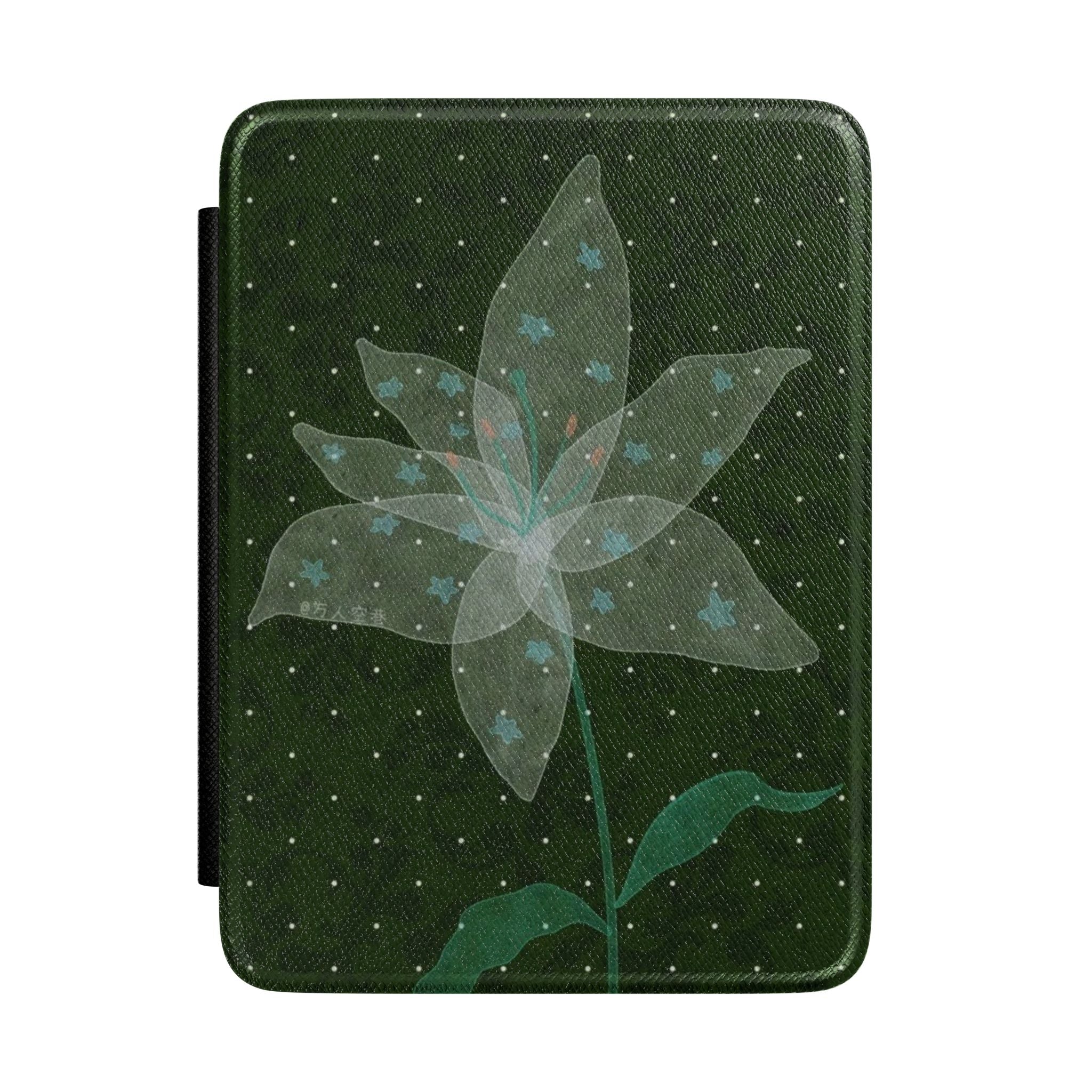 GREEN FAIRY MAGIC FLOWER KINDLE CASE HARDCOVER