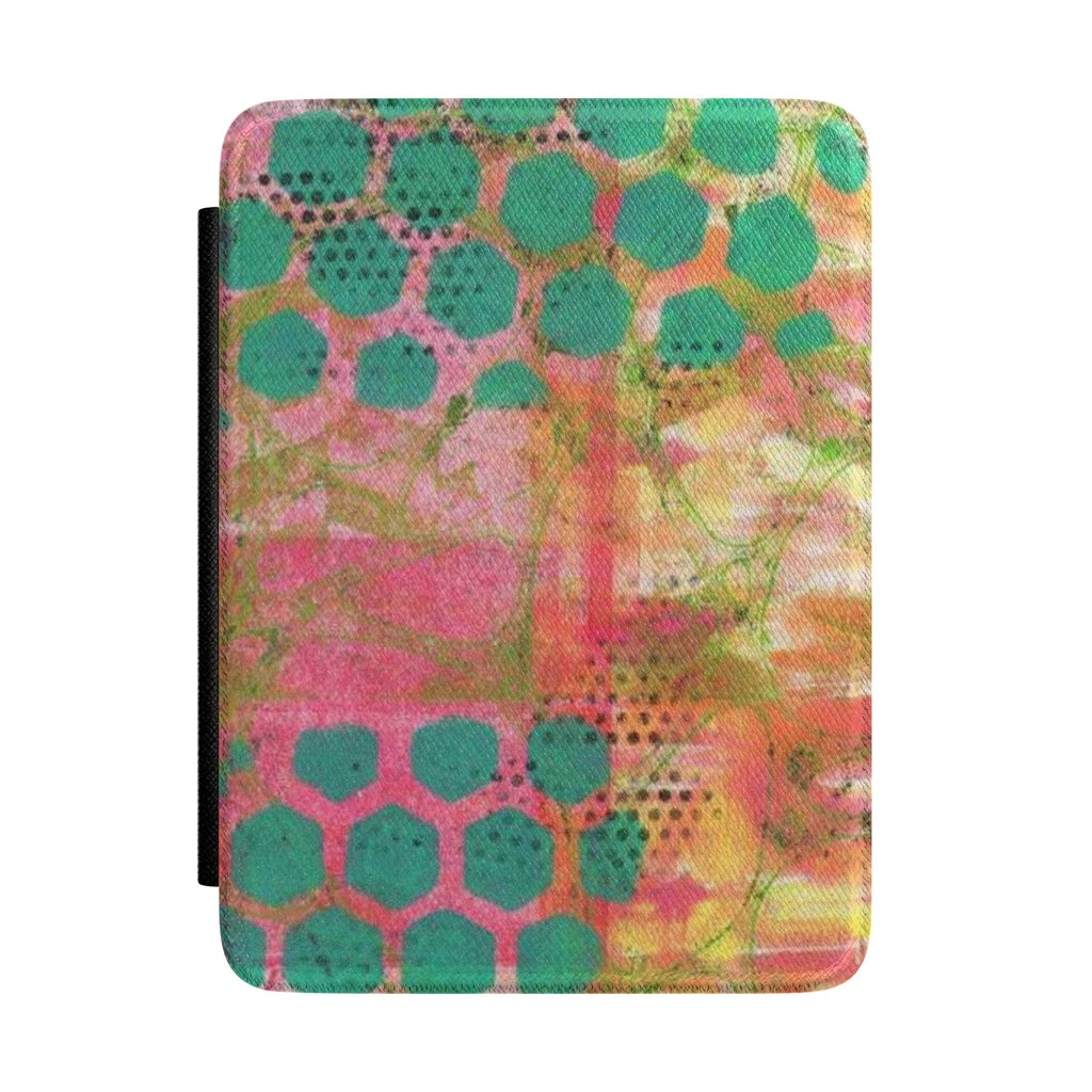 WHIMSY TEAL DOTS KINDLE CASE HARDCOVER