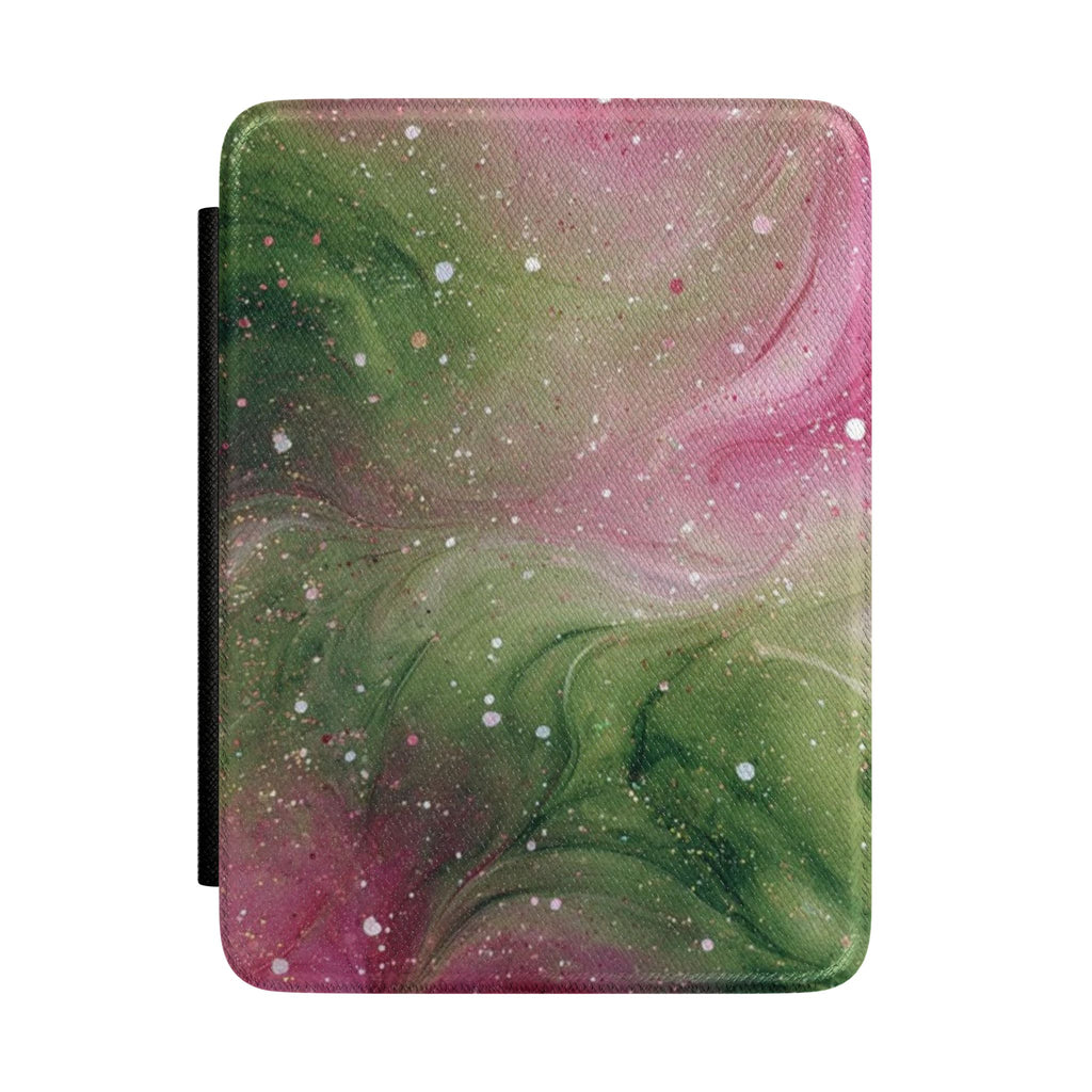 PINK & GREEN WHIMSY SWIRL KINDLE CASE HARDCOVER