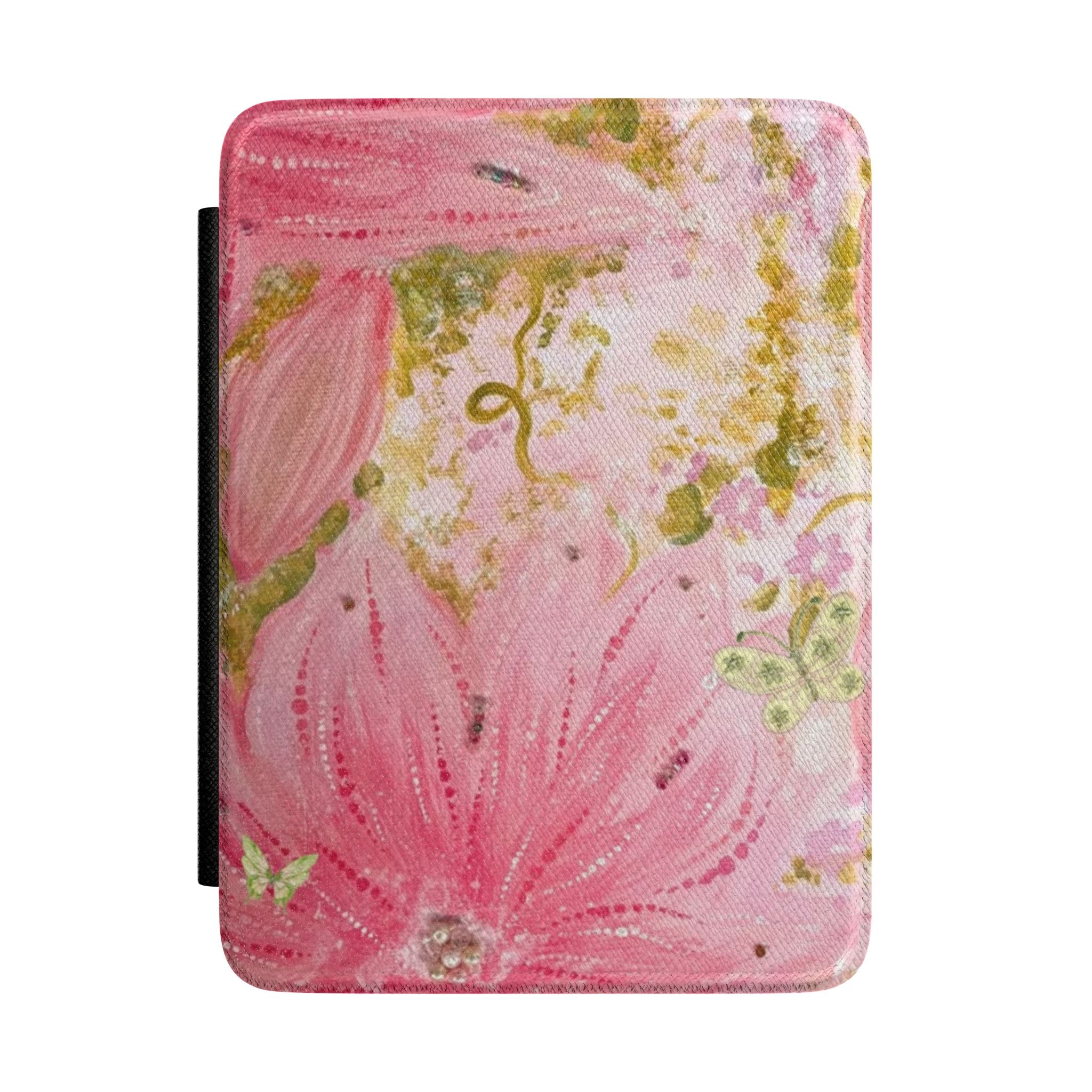 WHIMSY PINK GARDEN KINDLE CASE HARDCOVER