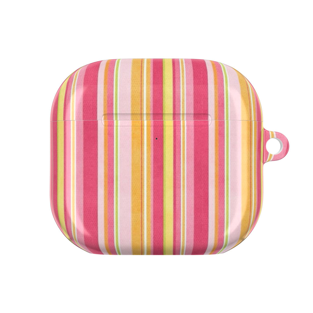 GRAPEFRUIT STRIPES AIRPOD CASE