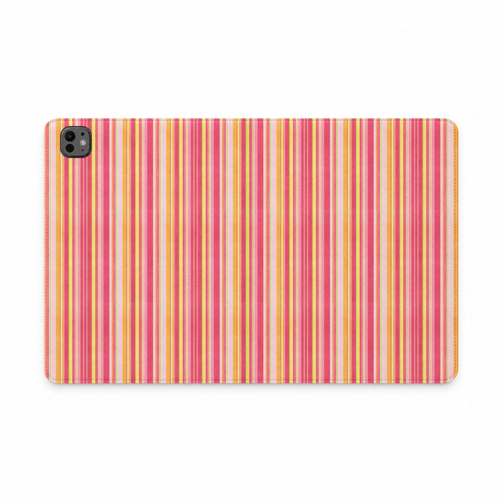 GRAPEFRUIT STRIPES IPAD TABLET FOLIO CASE