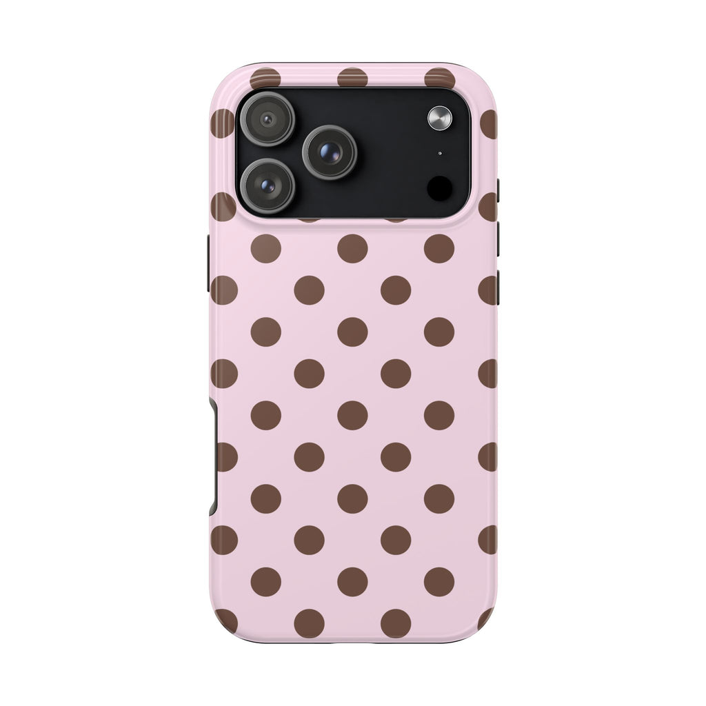 SWEET COCOA POLKA DOTS PHONE CASE