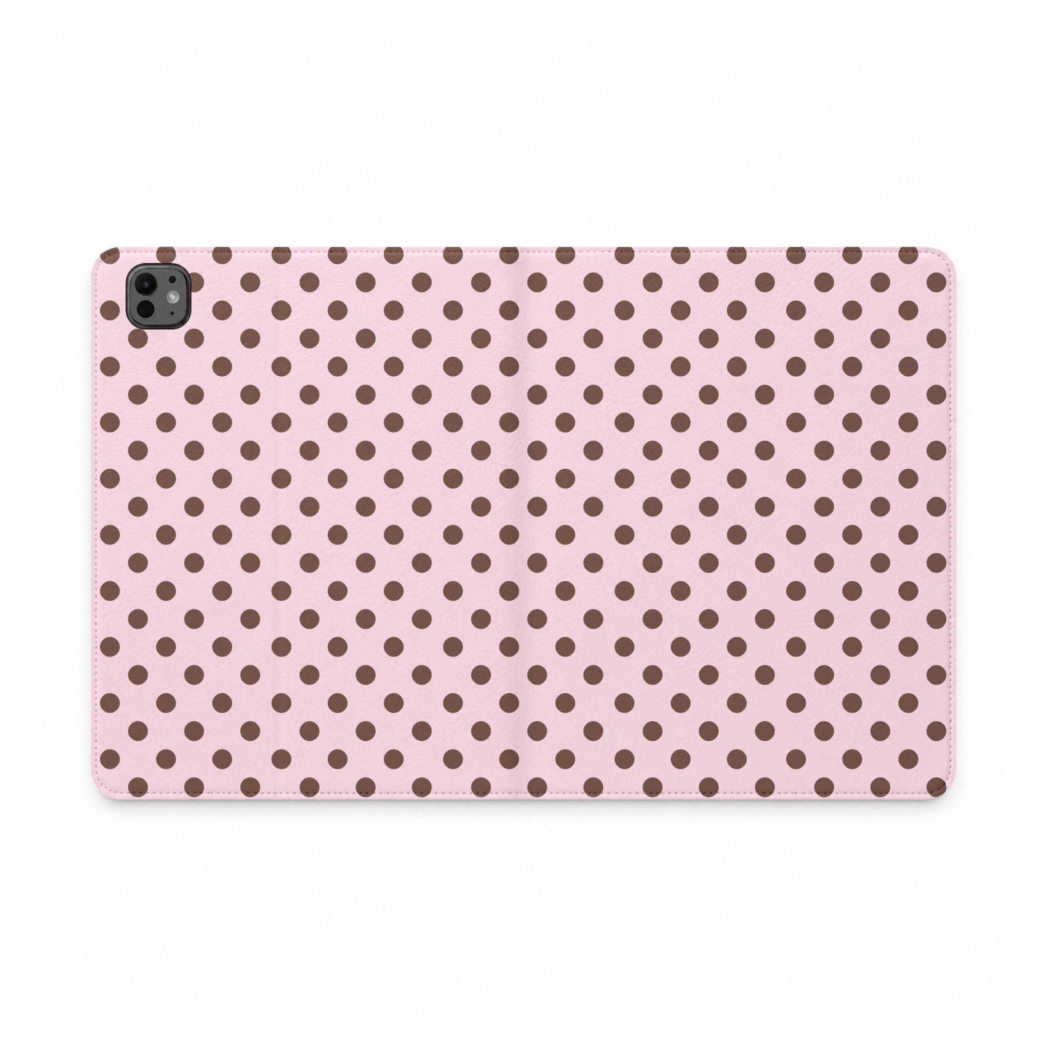SWEET COCOA POLKA DOTS IPAD TABLET FOLIO CASE
