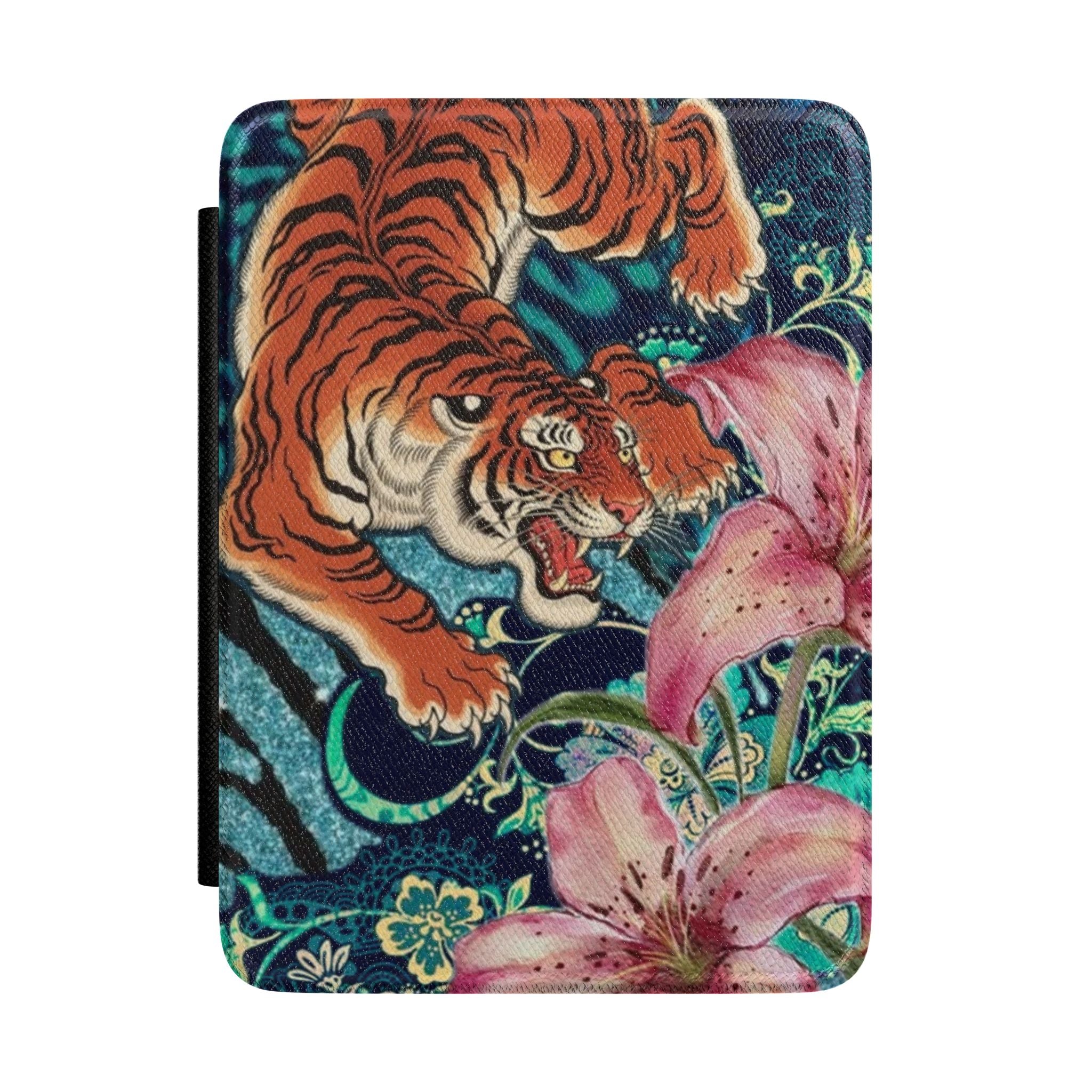 NAVY REVERIE TIGER KINDLE CASE HARDCOVER
