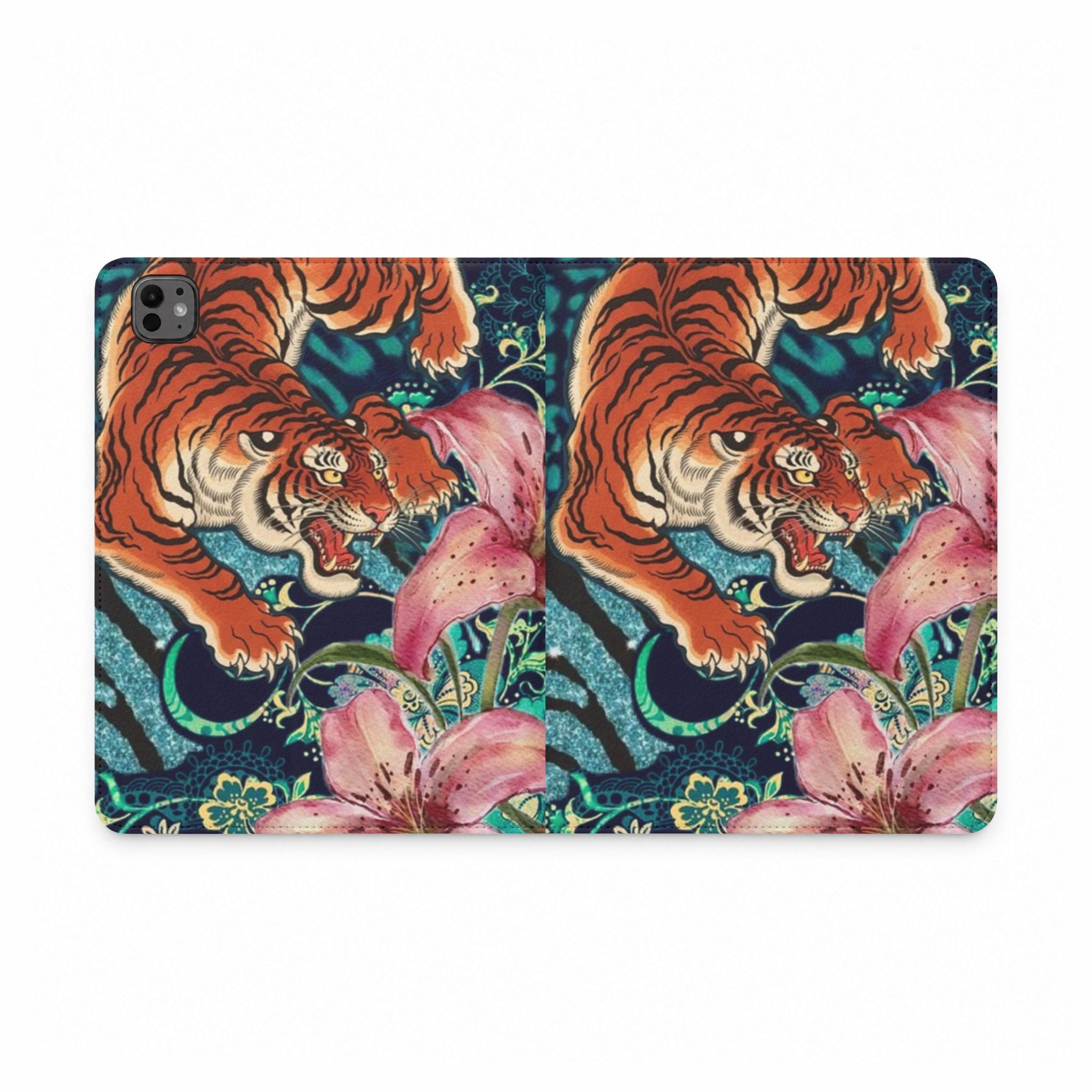 NAVY REVERIE TIGER IPAD TABLET FOLIO CASE