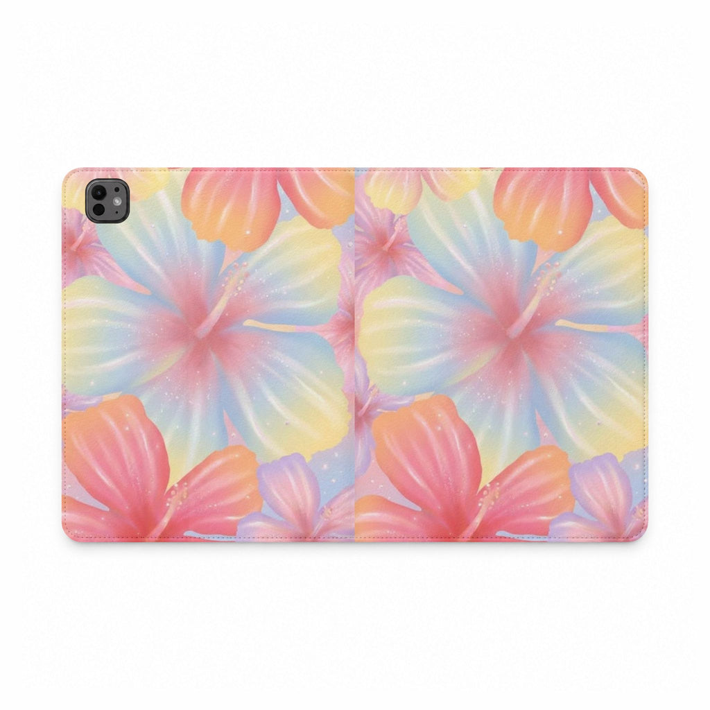 RAINBOW HIBISCUS IPAD TABLET FOLIO CASE