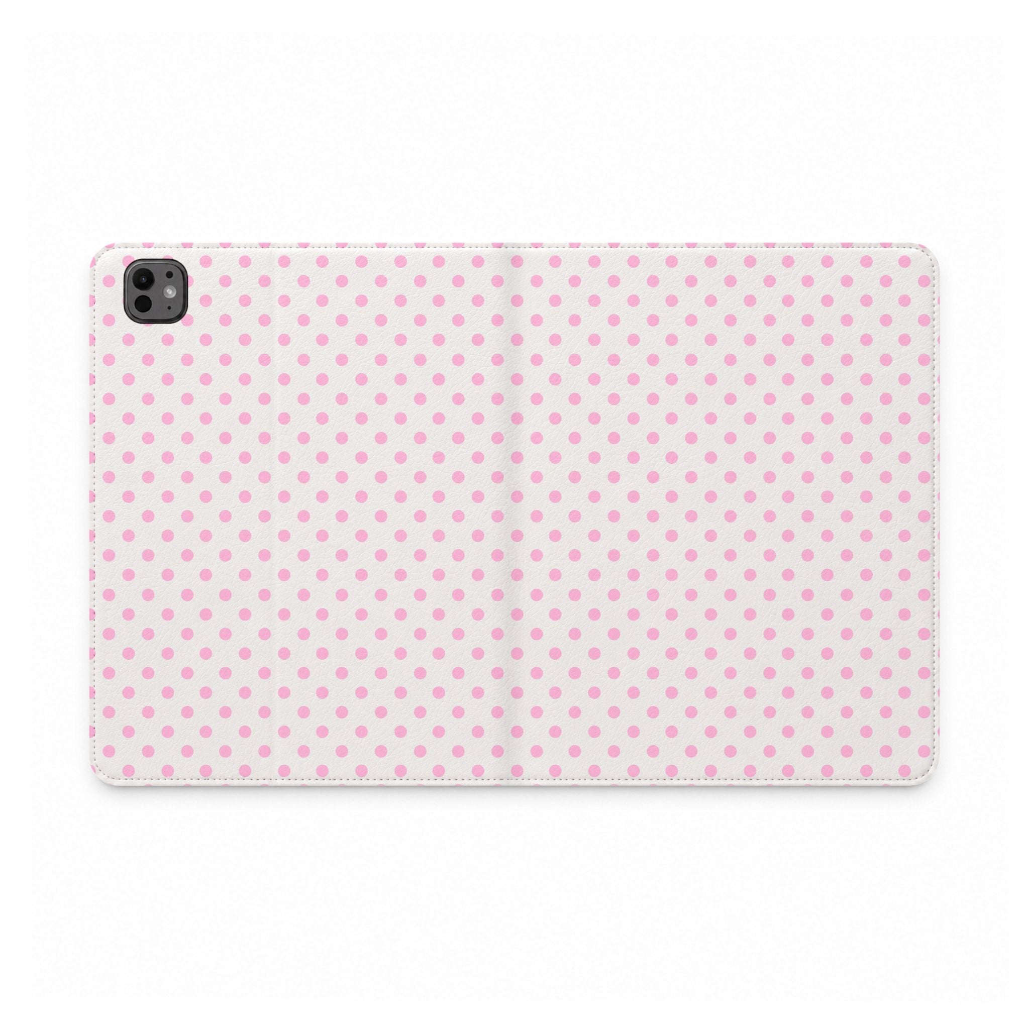 DOLLY PINK POLKA DOTS IPAD TABLET FOLIO CASE