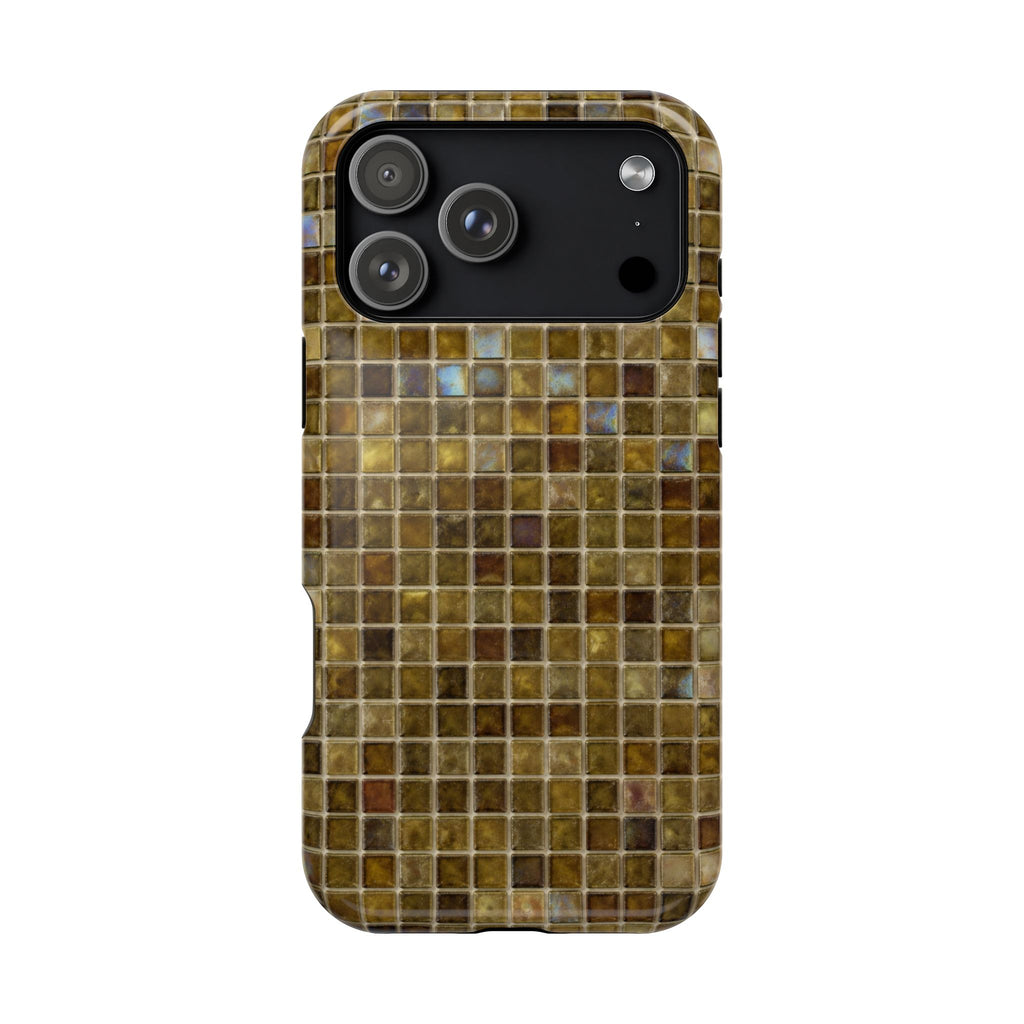 MOSS GREEN MOSAIC PHONE CASE