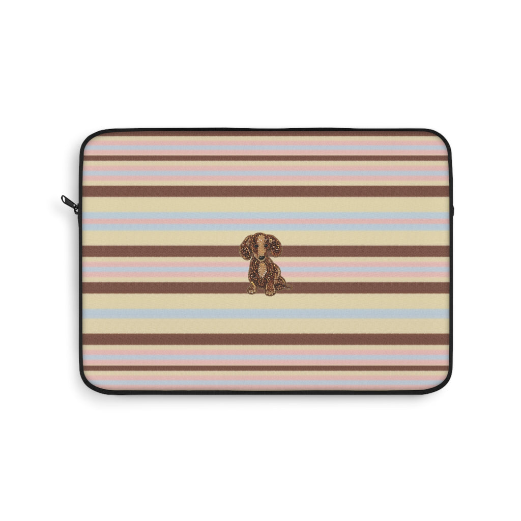 BUTTERSCOTCH STRIPES DACHSHUND PUPPY KINDLE IPAD & LAPTOP SLEEVE