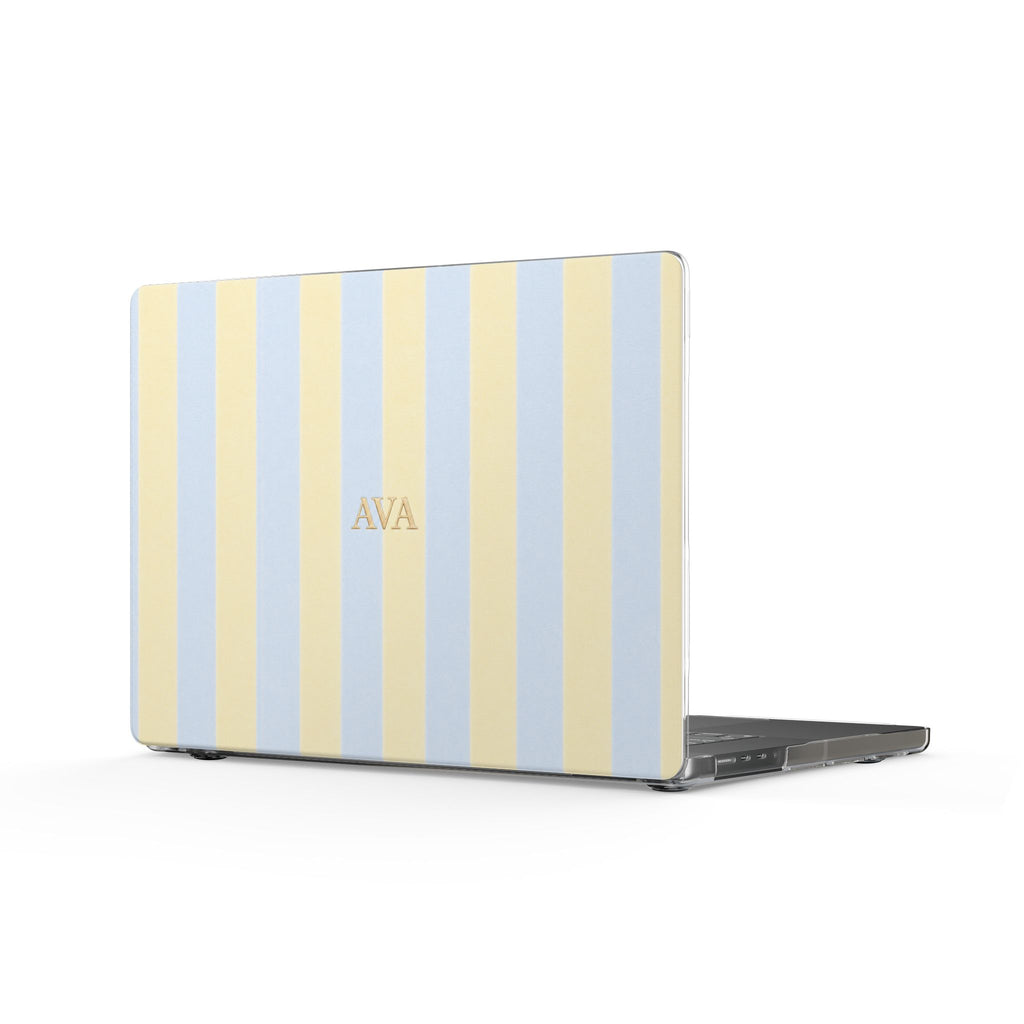 PERSONALIZED NAME CUSTOM SUMMER STRIPES MACBOOK COVERS