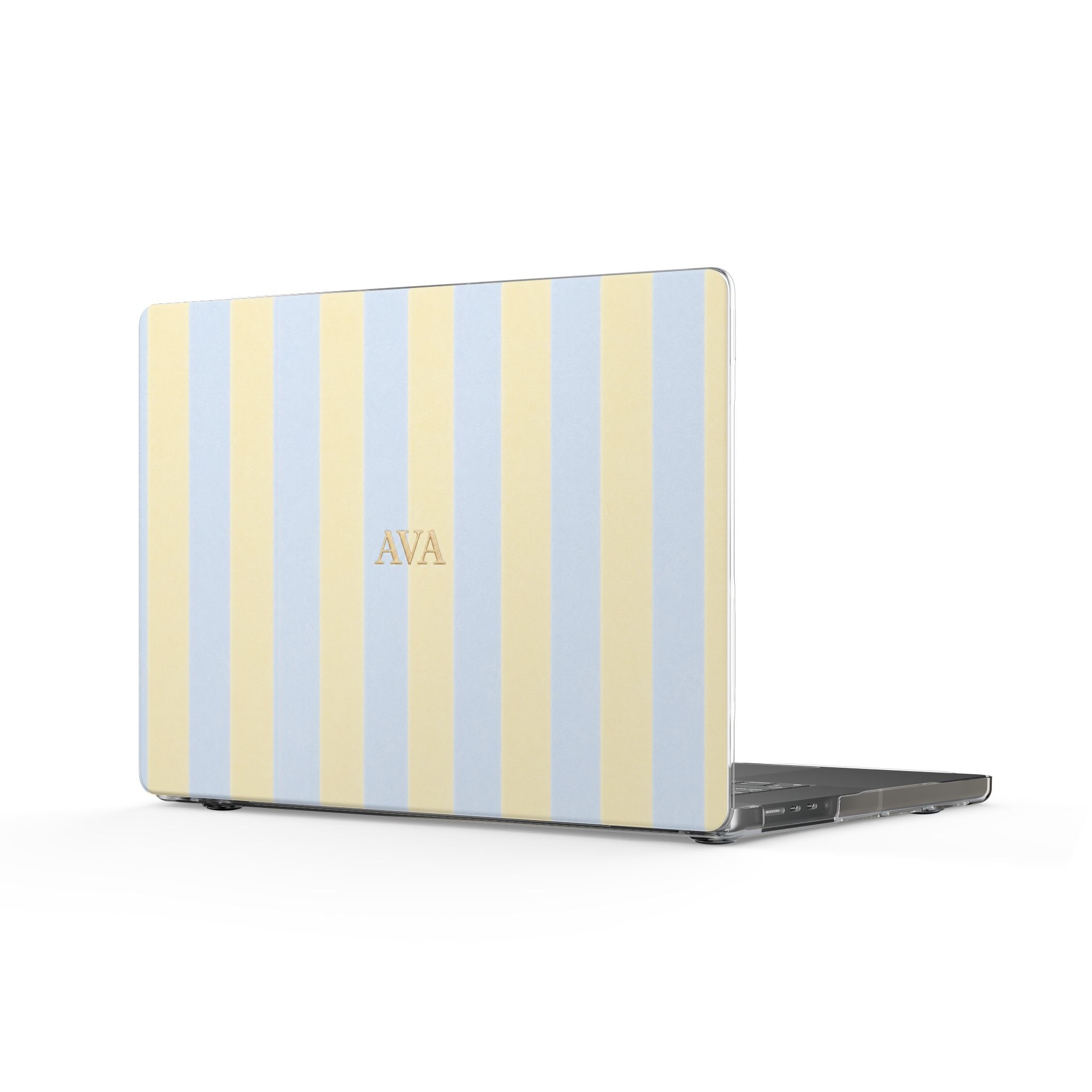 PERSONALIZED NAME CUSTOM SUMMER STRIPES MACBOOK COVERS