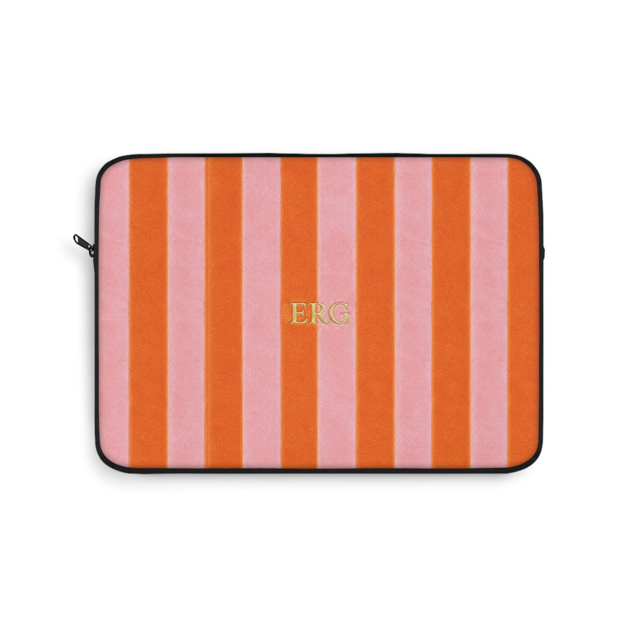 PERSONALIZED NAME CUSTOM ORANGE STRIPES KINDLE IPAD & LAPTOP SLEEVE
